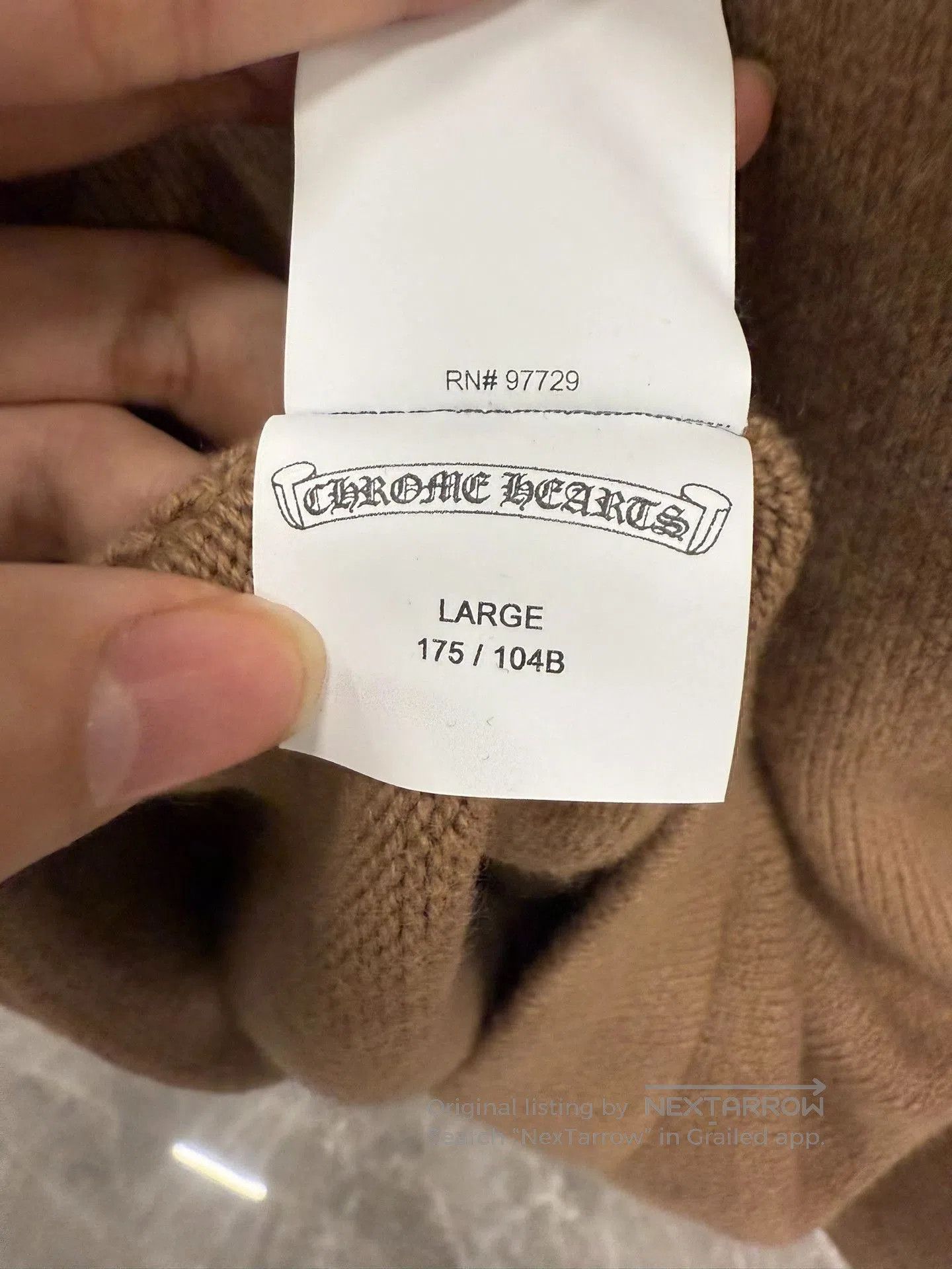 Chrome Hearts Chrome Hearts Brown Cashmere Sweater. Size US L / EU 52-54 / 3 - 6 Thumbnail