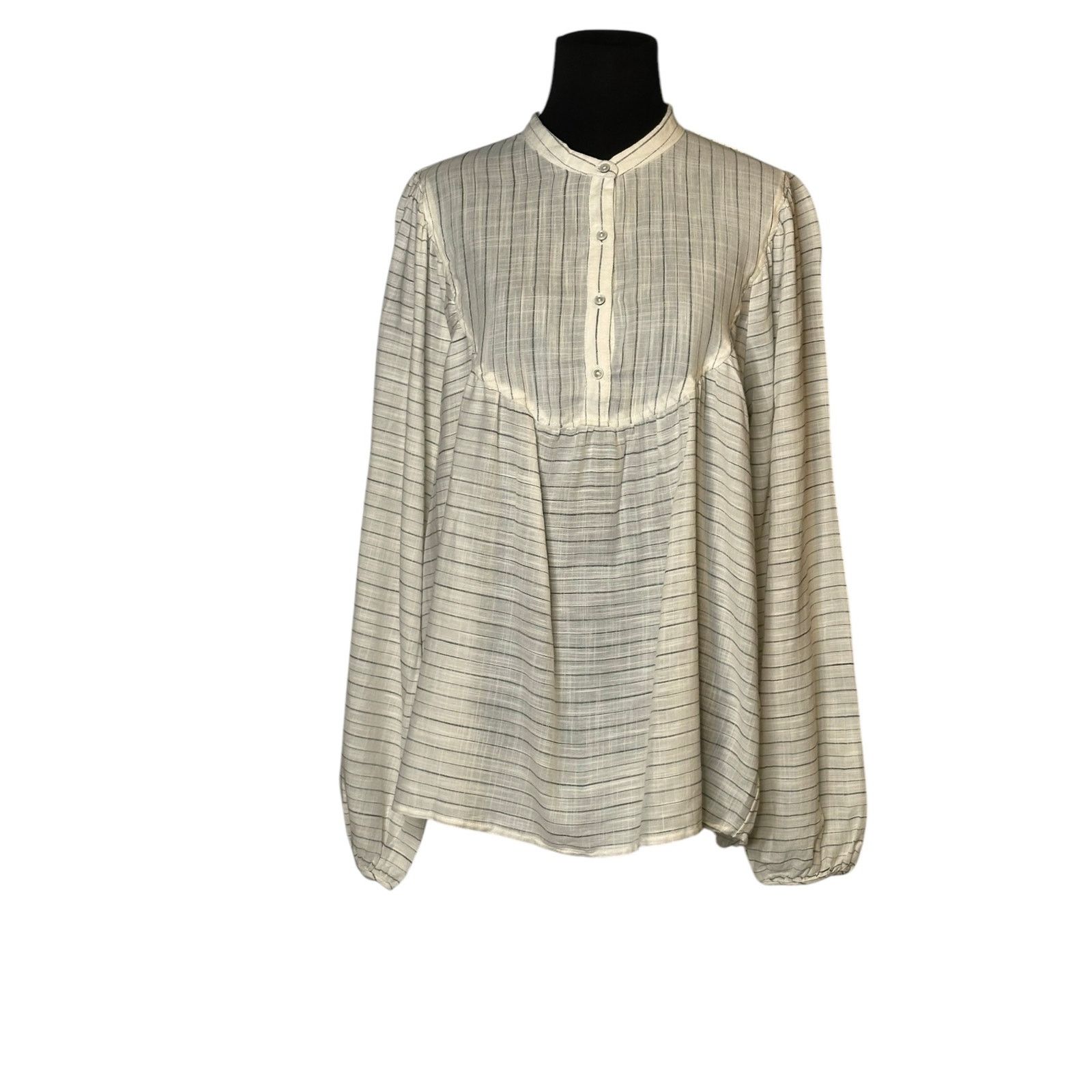 H&M H&M white black stripes long sleeves tunic blouse size 8 Size M / US 6-8 / IT 42-44 - 1 Thumbnail