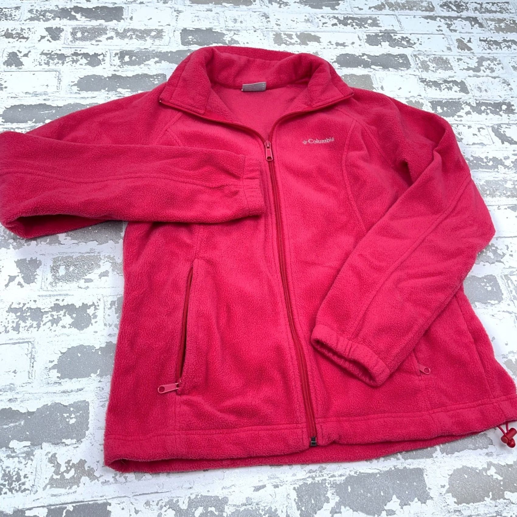 Layer 8 Columbia Women Medium Pink Fleece Jacket Sweater Coat Full Zip Ladies A12 Size M / US 6-8 / IT 42-44 - 4 Thumbnail