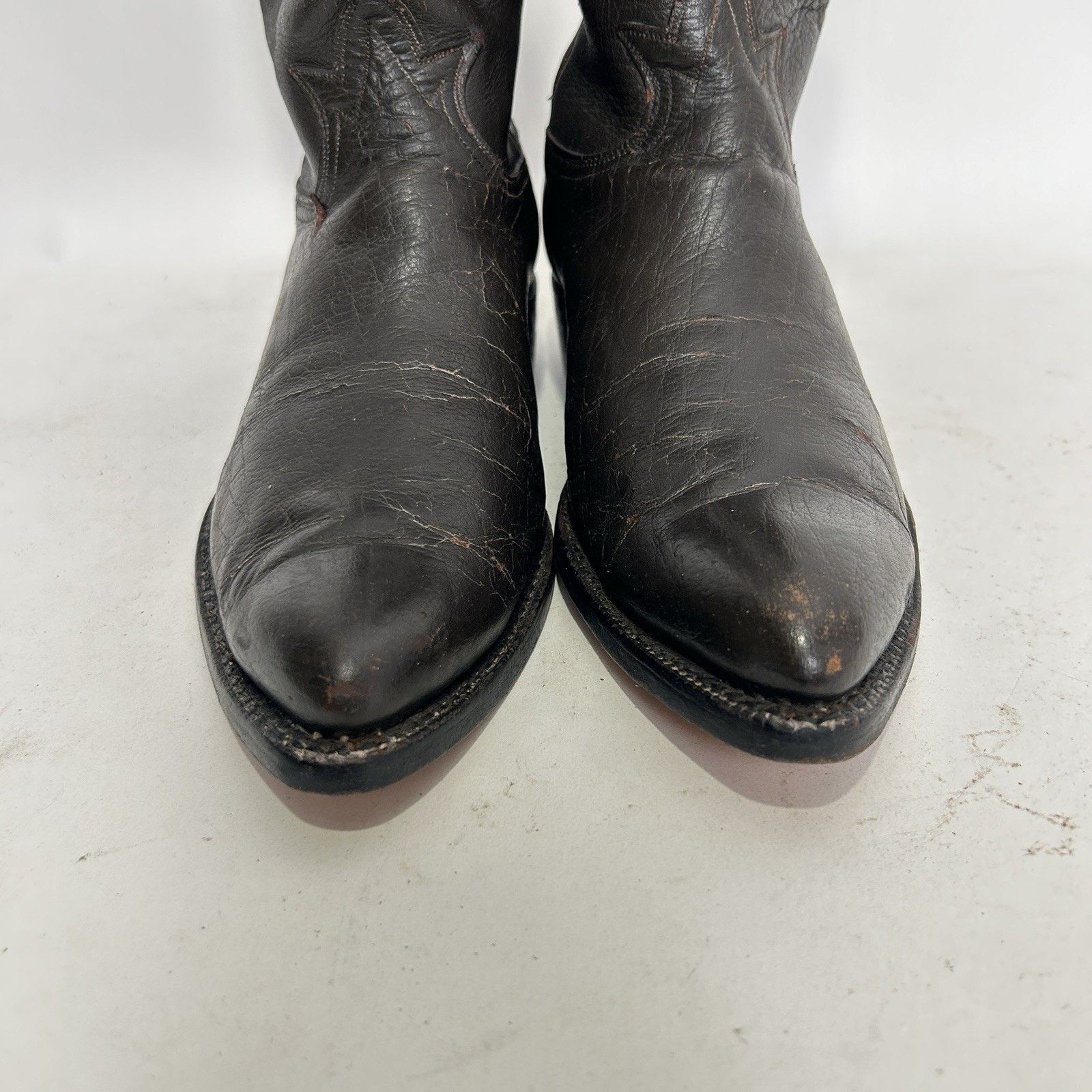 Tony Lama Tony Lama Gold Label Water Buffalo Cowboy Boots “Espresso” Size US 10.5 / EU 43-44 - 8 Thumbnail