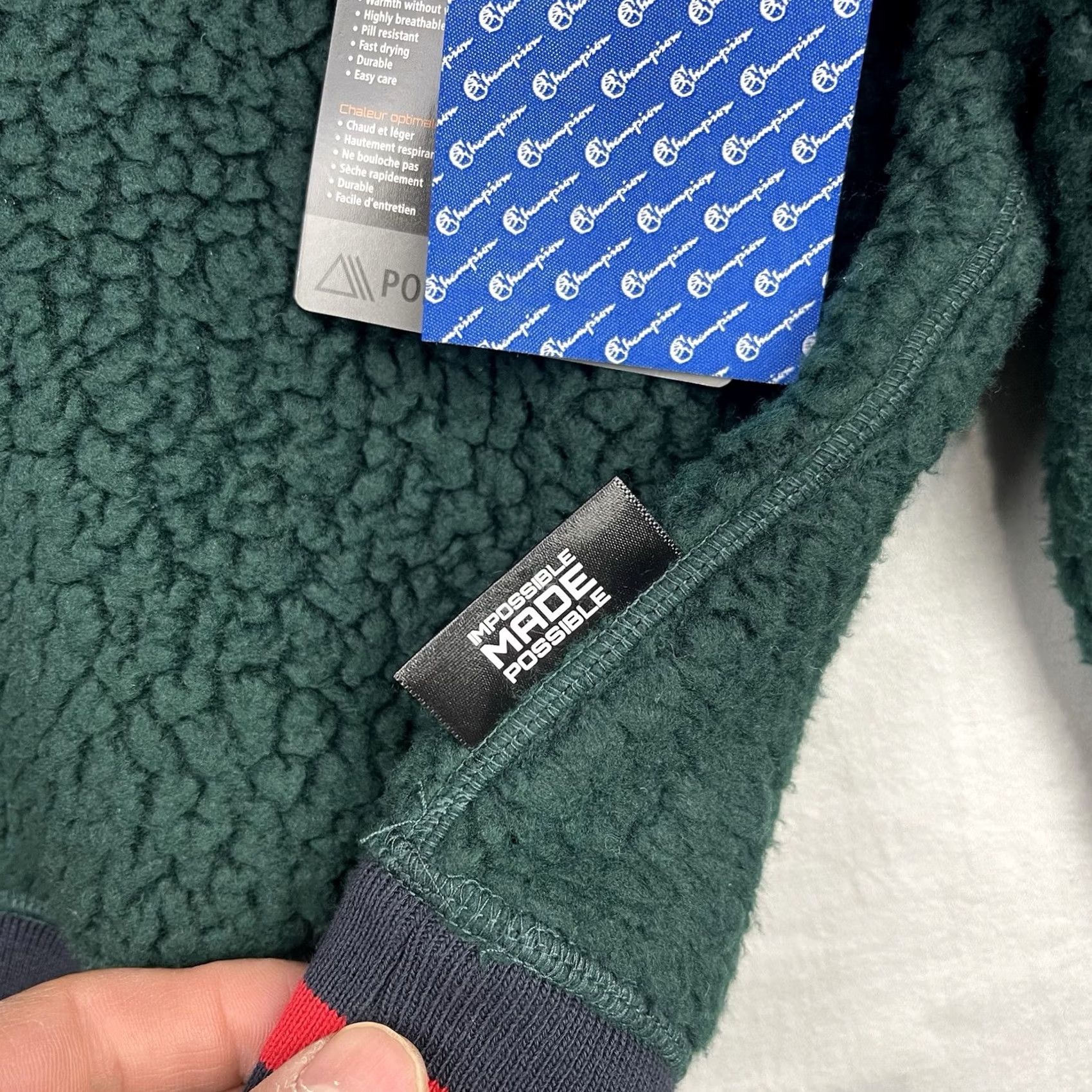 Champion Champion Sweatshirt Mens Medium Green Sherpa Pullover Crew Neck Sweater, Todd Snyder, Logo Embroidered, Fleece, 1-2 Day Ship, Pre-Owned Size US M / EU 48-50 / 2 - 4 Thumbnail