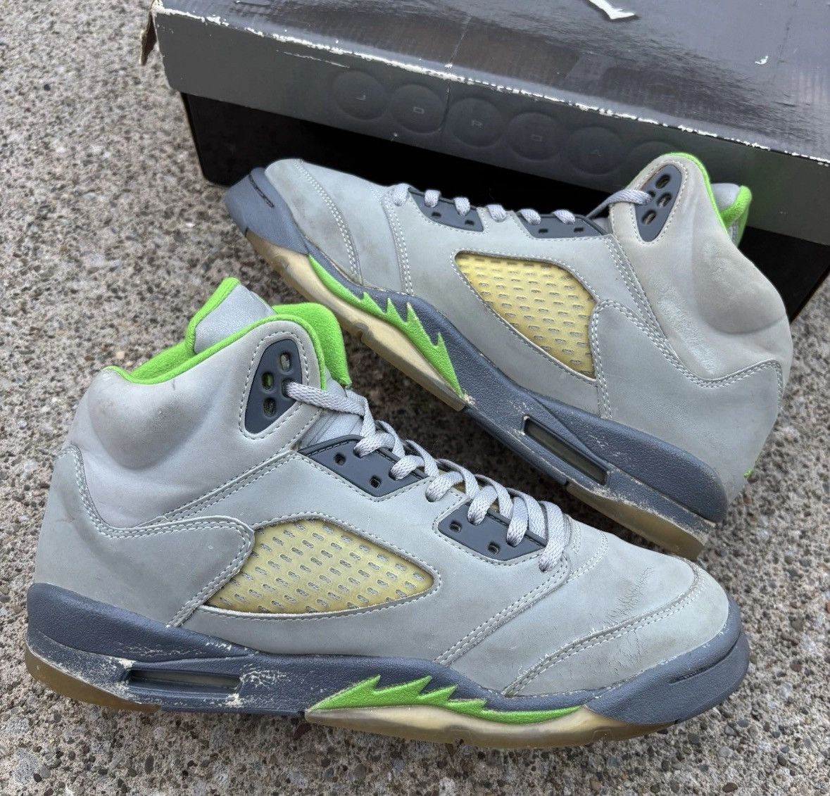 Jordan Brand Size 7-Jordan 5 GS 'Green Bean' 2006 Lightly Worn OG All Size US 7 / EU 40 - 13 Thumbnail