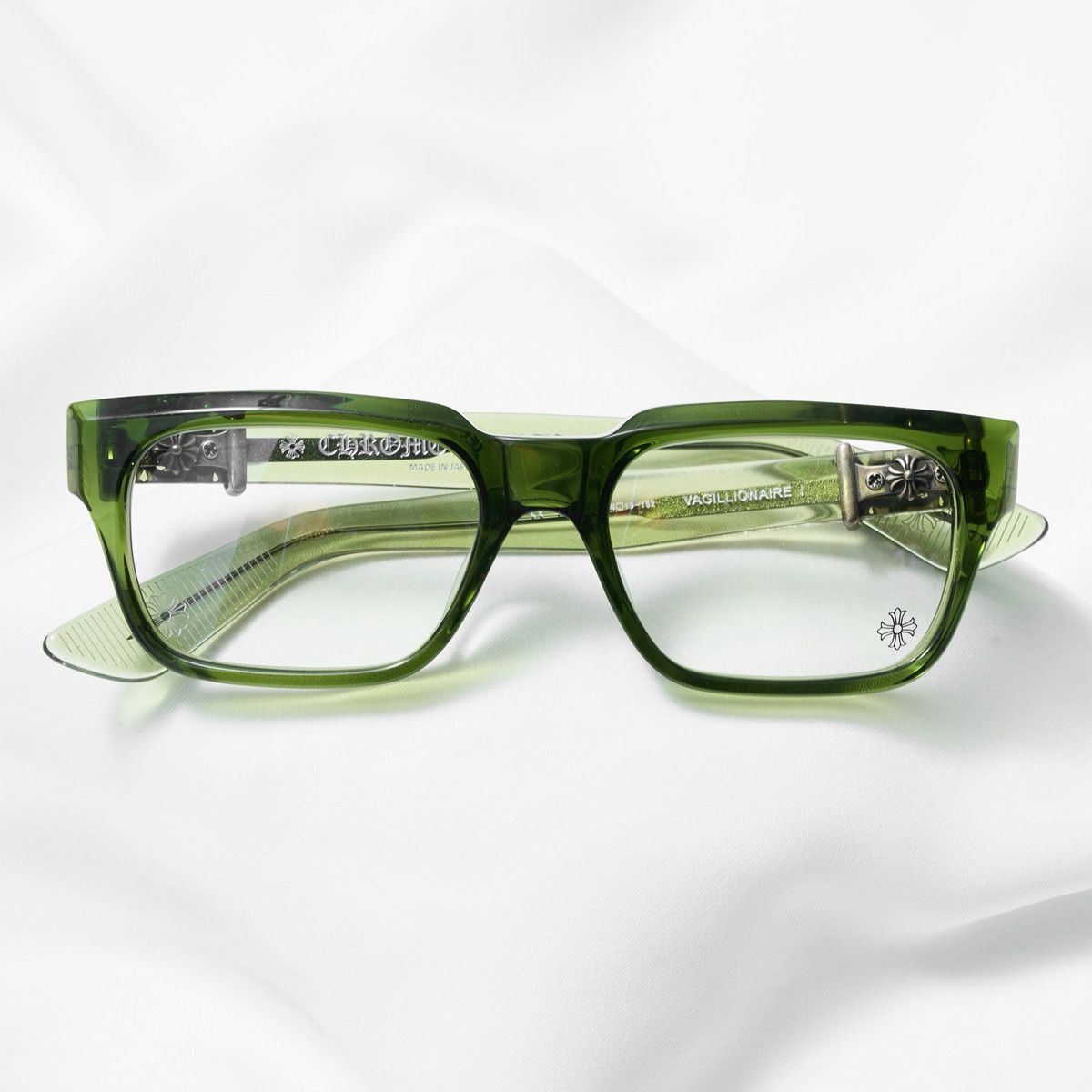 Chrome Hearts CHROME HEARTS VAGILLIONAIRE I DARK OLIVE GLASSES Size ONE SIZE - 6 Thumbnail