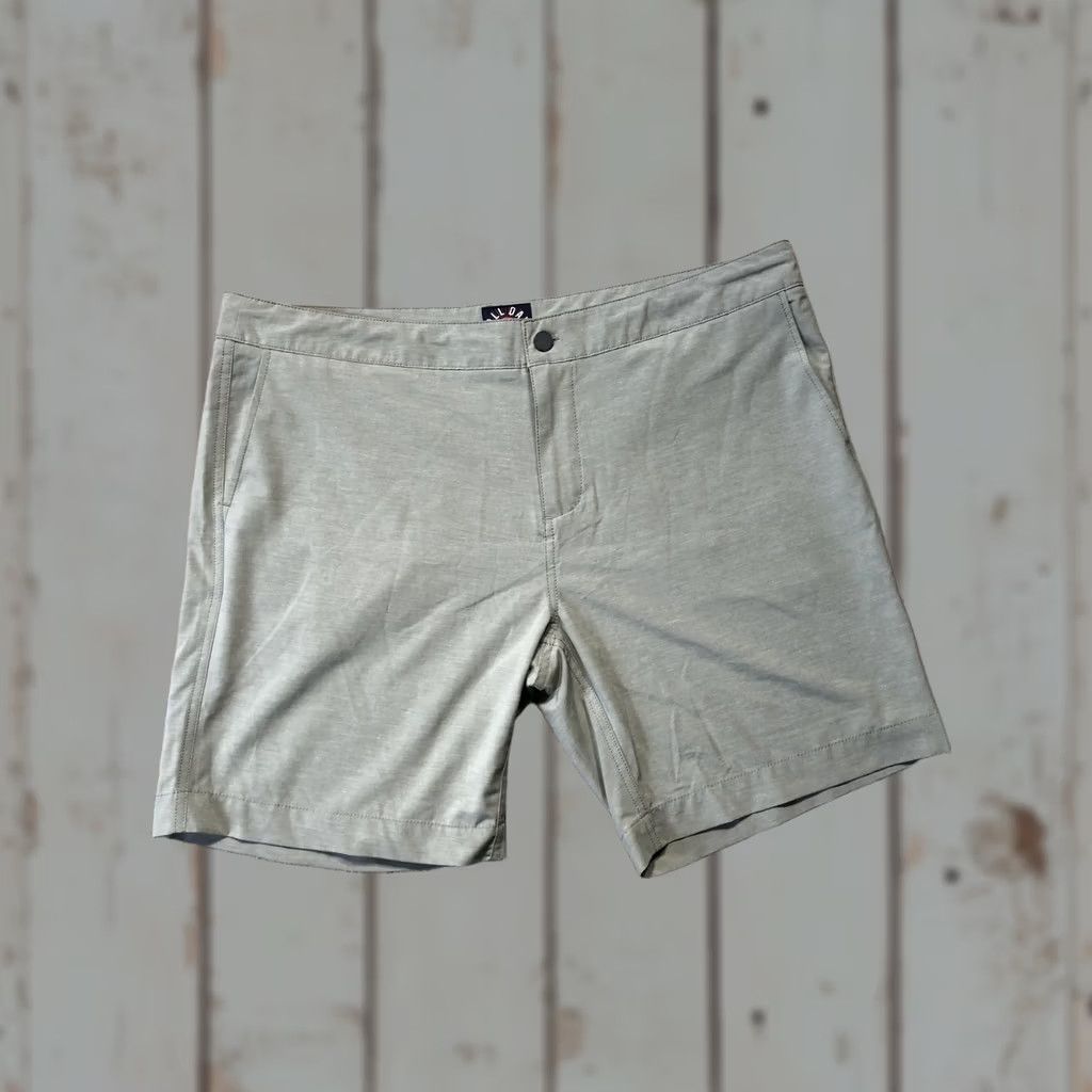 Faherty Faherty Mens All Day Performance Chino Shorts 40 Green Casual Summer Regular Fit with Pockets Lightweight Stretch Slim Back Welt Front Zip Snap Flex Size US 40 / EU 56 - 1 Thumbnail