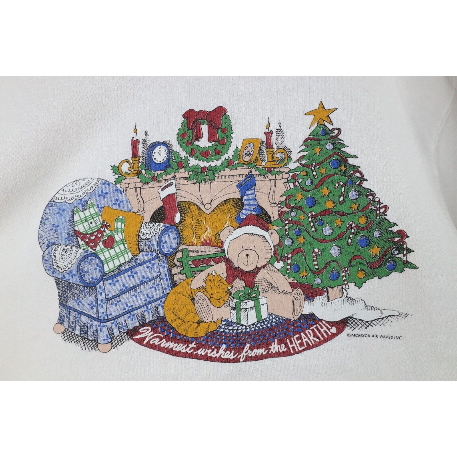 Vintage Vintage 90s Streetwear Distressed Christmas Sweatshirt Size XL / US 12-14 / IT 48-50 - 4 Thumbnail