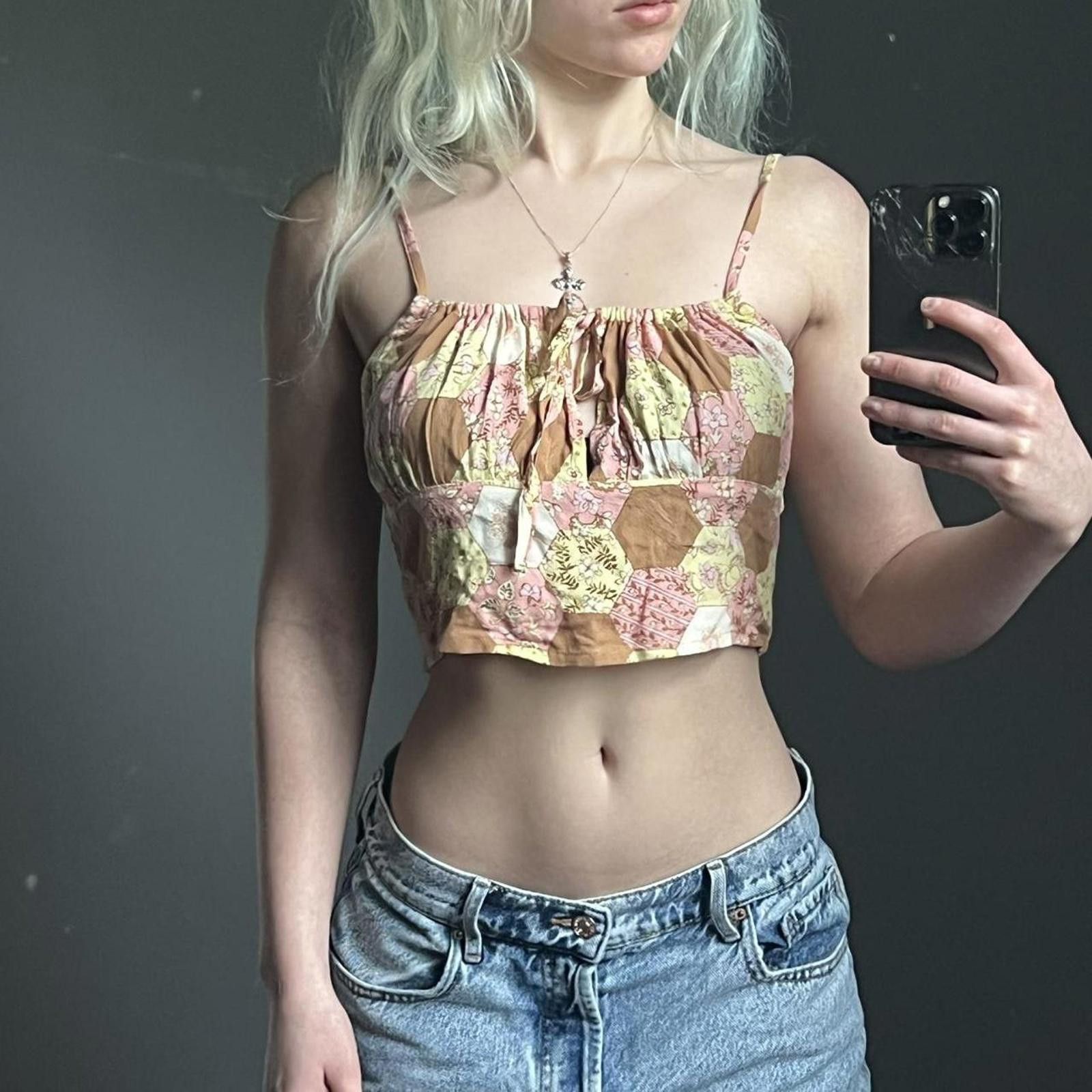 Nordstrom adorable patchwork style cropped tank Size S / US 4 / IT 40 - 5 Thumbnail