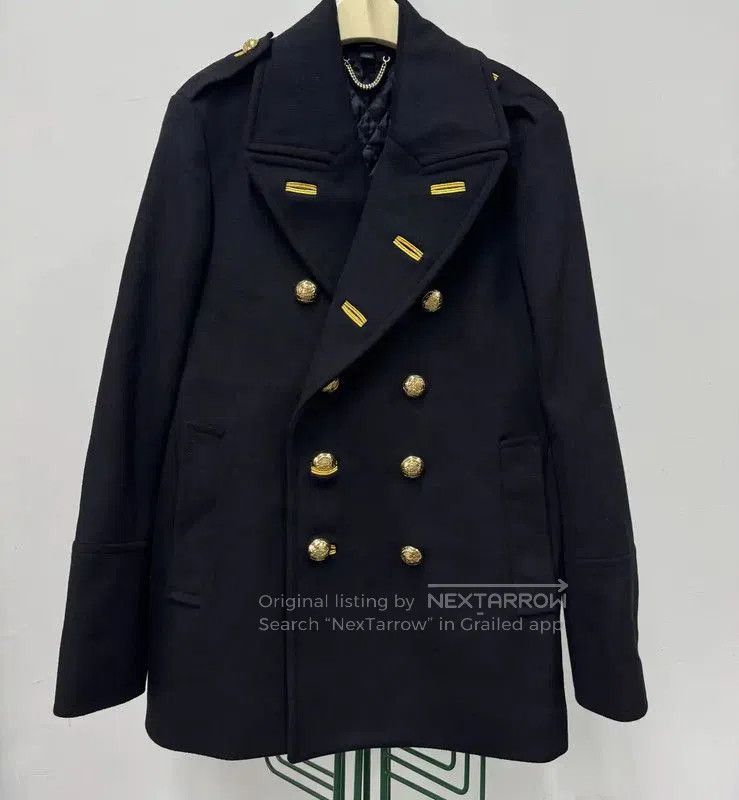 Burberry Burberry Black Double-Breasted Coat for Men. Size US S / EU 44-46 / 1 - 1 Thumbnail