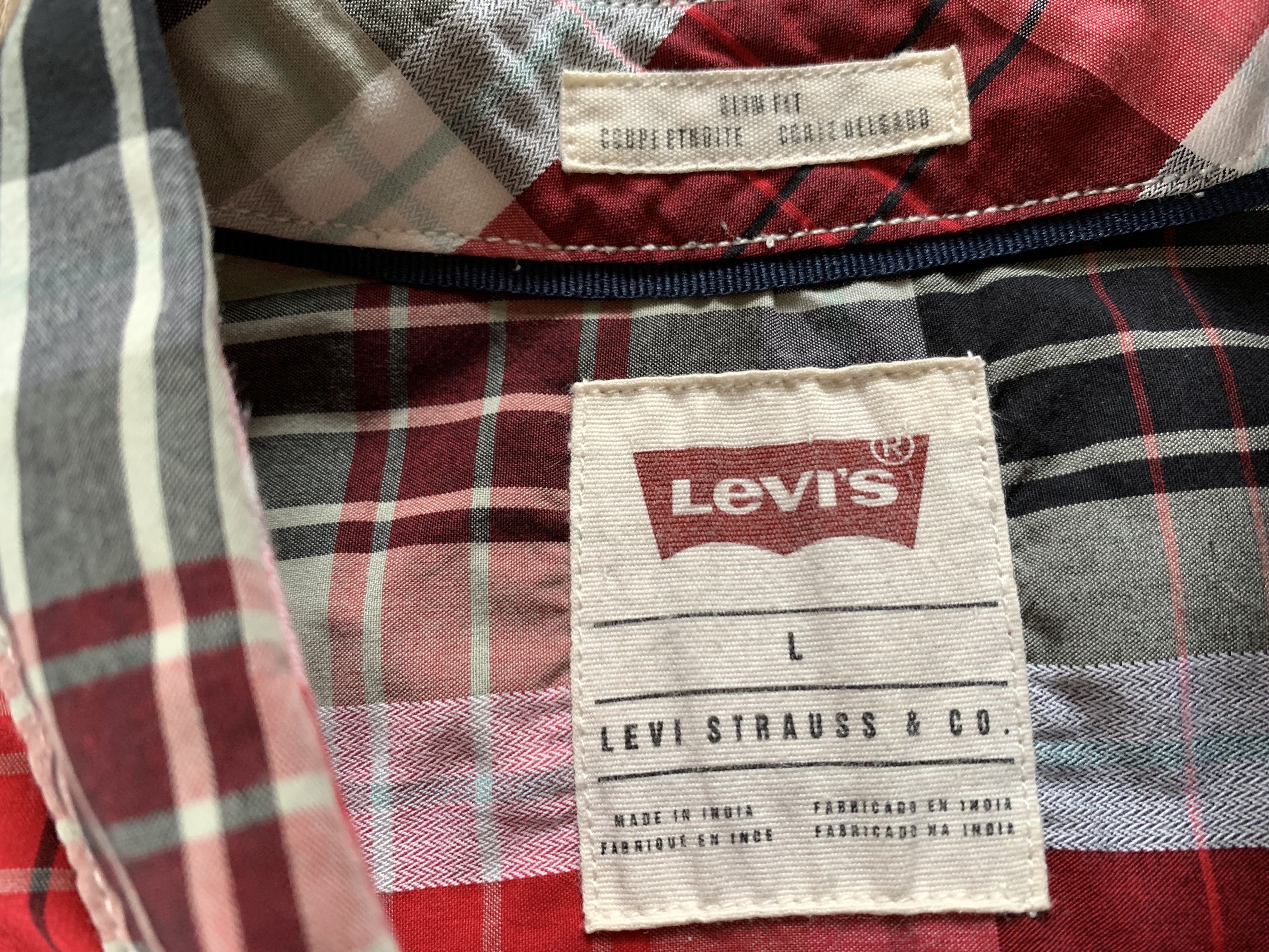 Levi's Levis Slim Fit Long Sleeve Plaid Shirt Size US L / EU 52-54 / 3 - 6 Thumbnail