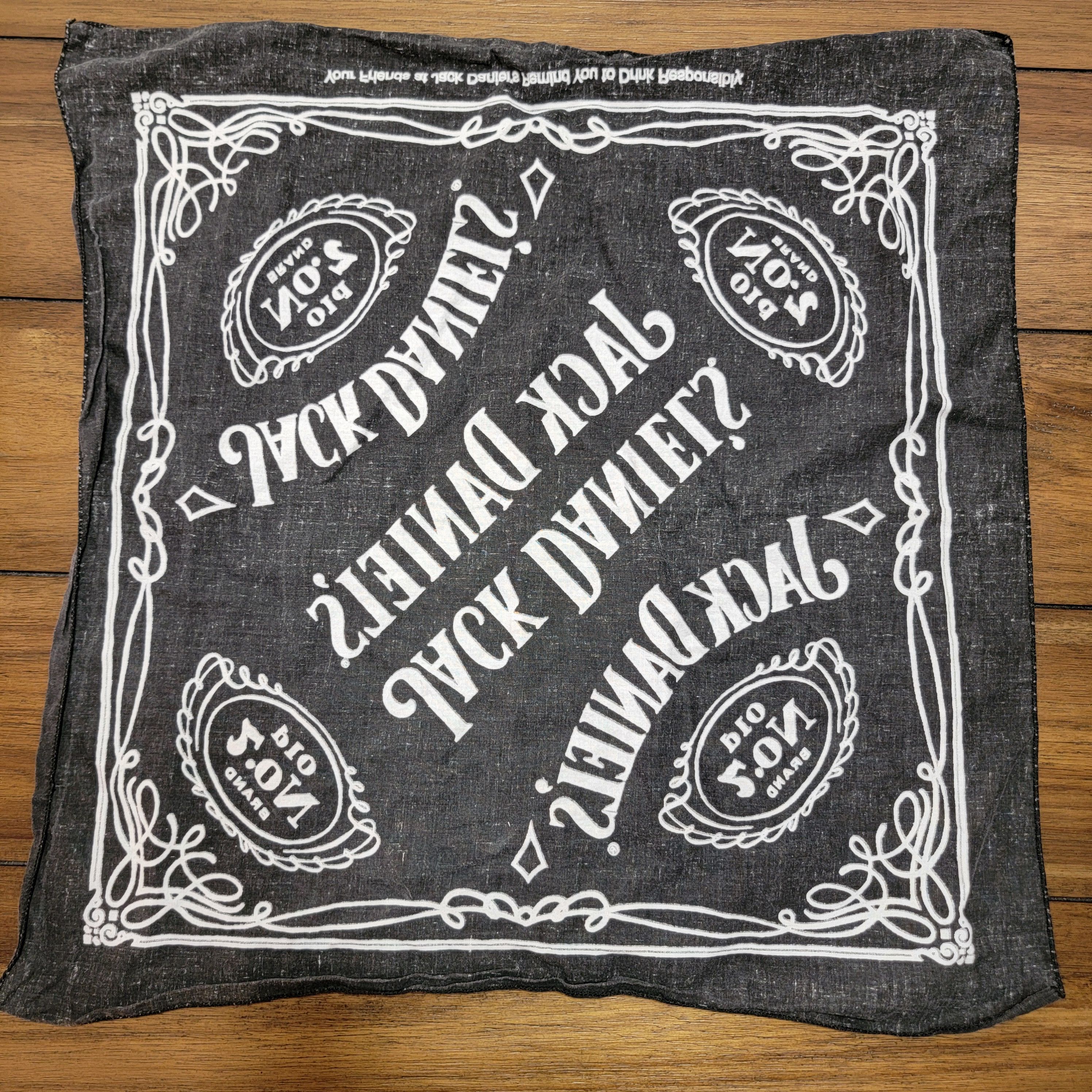 Other Jack Daniels Black Handkerchief Standard Logo - 20" X 21" Size ONE SIZE - 2 Thumbnail