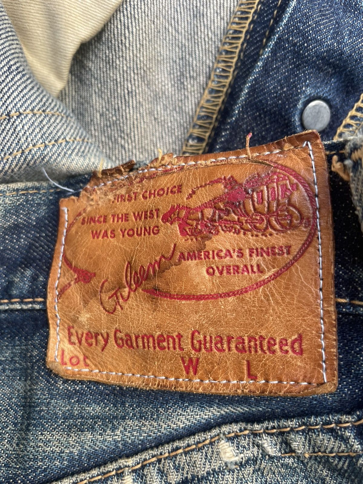 Japanese Brand × Vintage Vintage Gleem Selvedge Distresed Denim Size US 34 / EU 50 - 16 Thumbnail