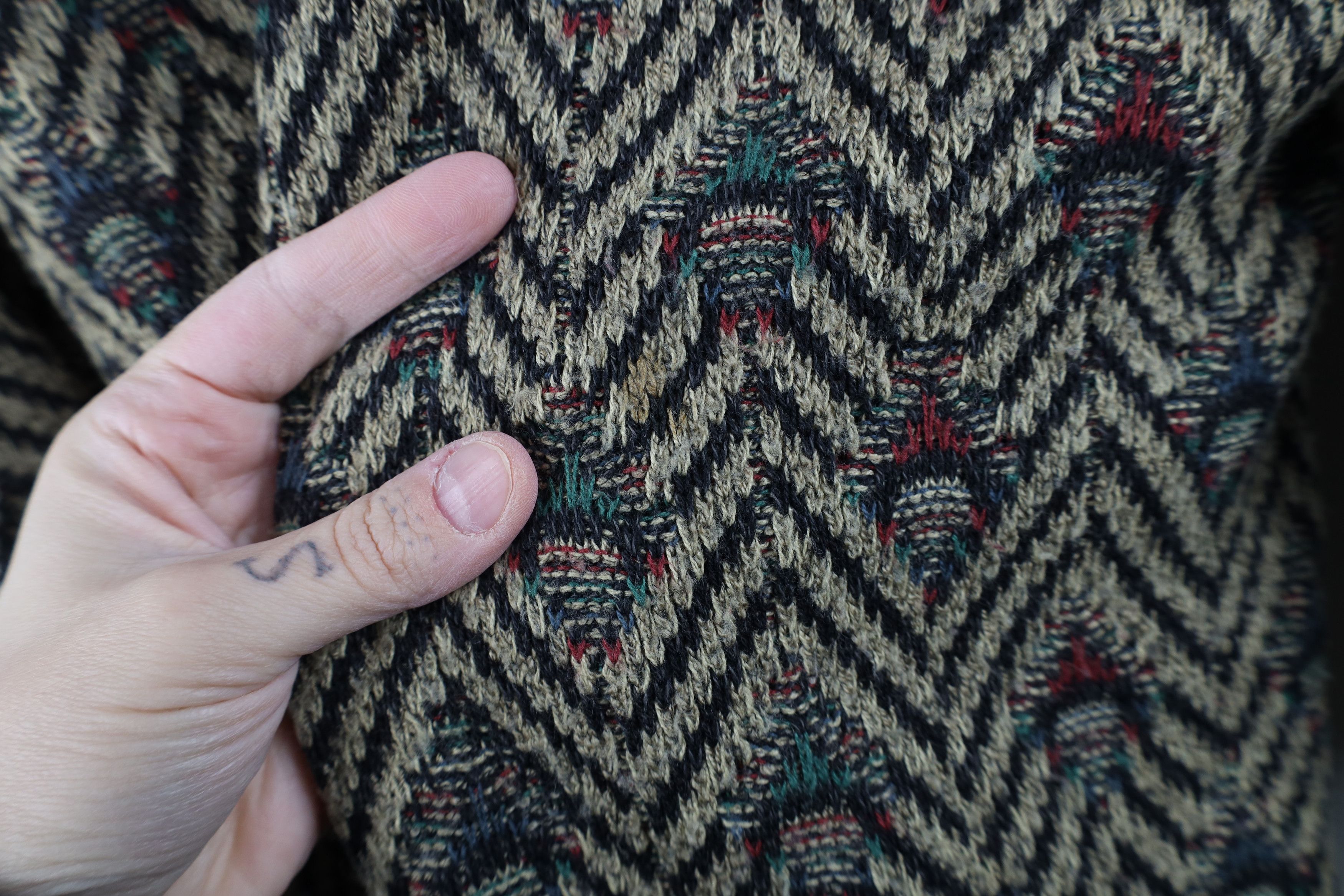 Vintage Vintage 90s Streetwear Herringbone Knit Crewneck Sweater USA Size US M / EU 48-50 / 2 - 4 Thumbnail