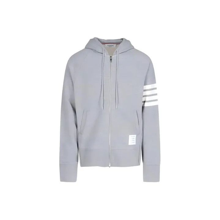 Thom Browne Thom Browne Gray Classic Hooded Sweatshirt Size US M / EU 48-50 / 2 - 1 Thumbnail