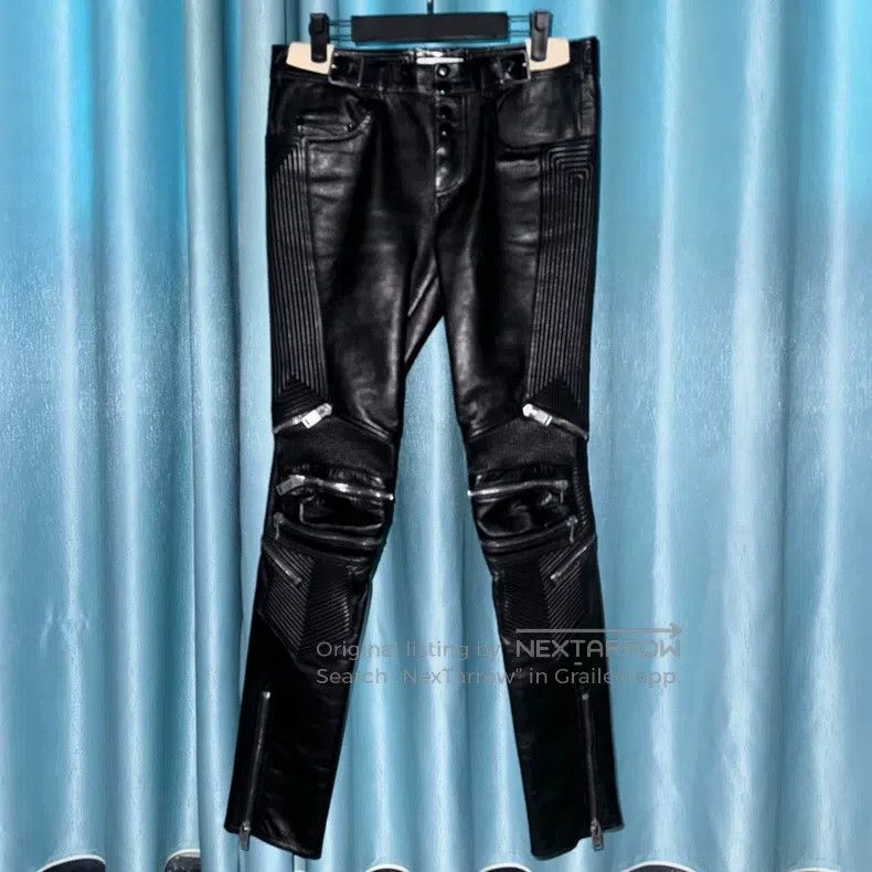 Saint Laurent Paris Saint Laurent Paris Black Samurai Multi-Zip Moto Leather P Size US 30 / EU 46 - 3 Thumbnail