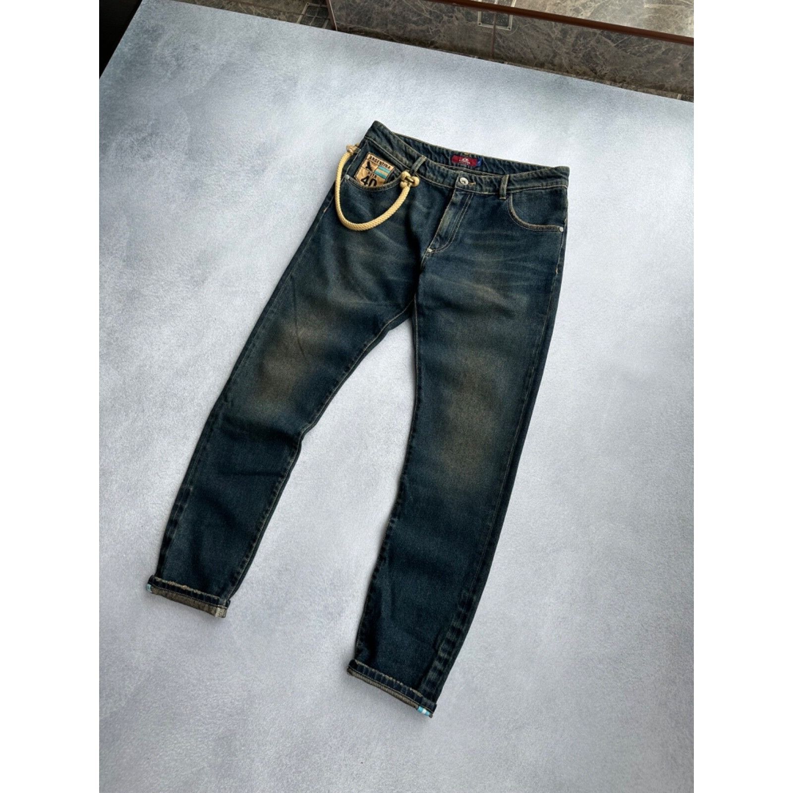 La Martina VTG La Martina Argentina Selvedge Dirty Denim Jeans Size US 33 - 2 Thumbnail