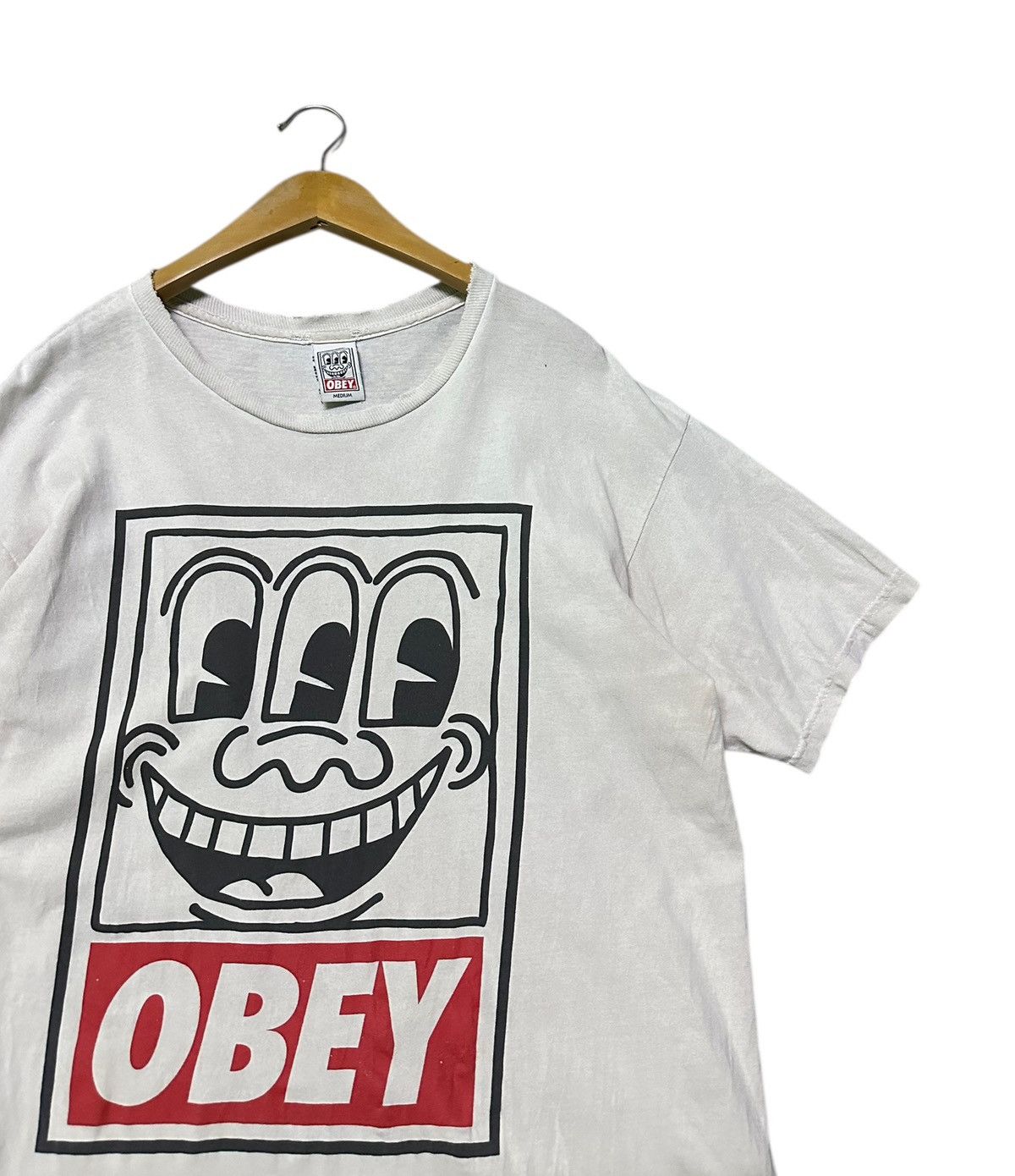 Obey Obey x keith haring overprinted tshirt Size US M / EU 48-50 / 2 - 3 Thumbnail
