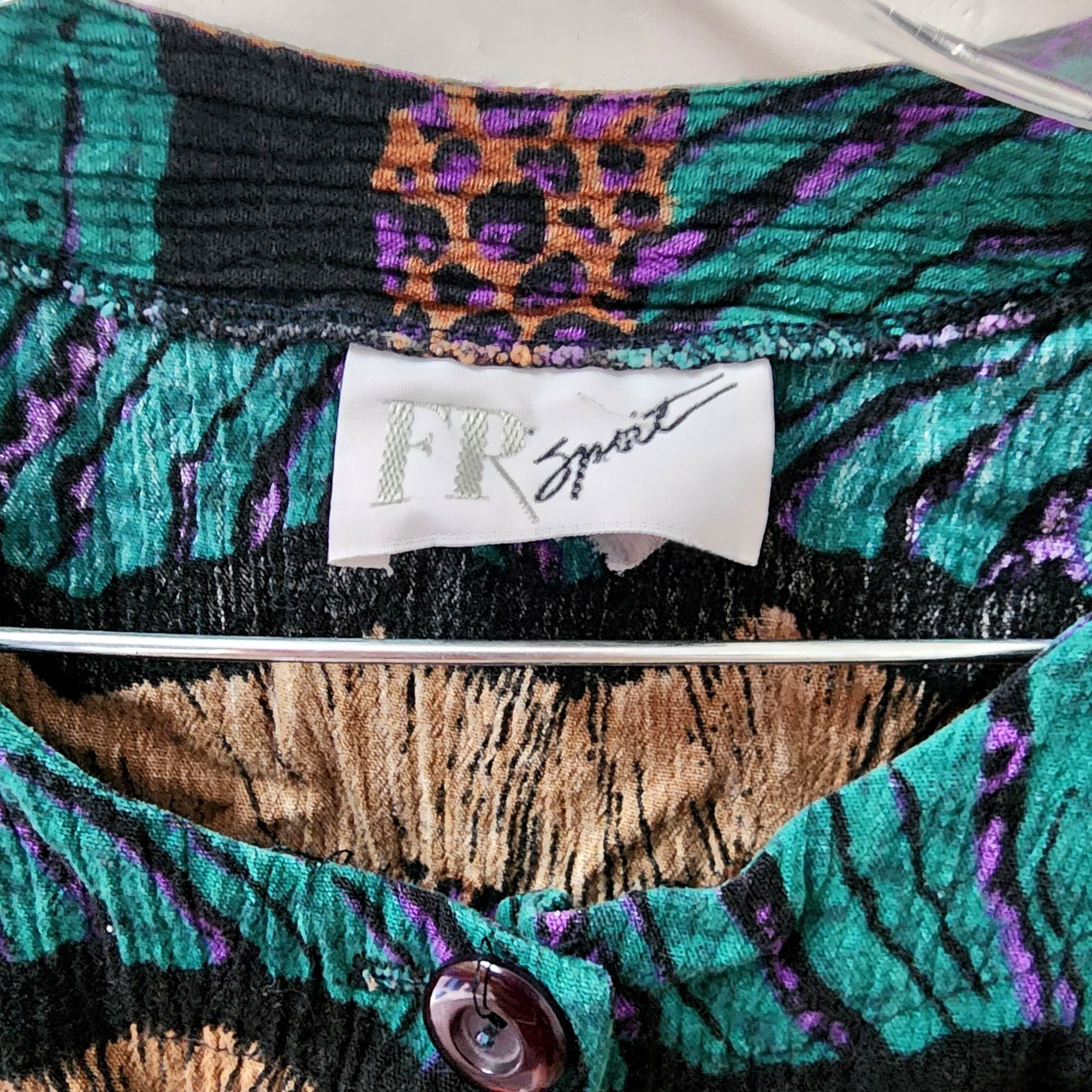 Vintage Vintage 90s Animal Print Shirt Size M L Button Down Cropped Size M / US 6-8 / IT 42-44 - 3 Thumbnail