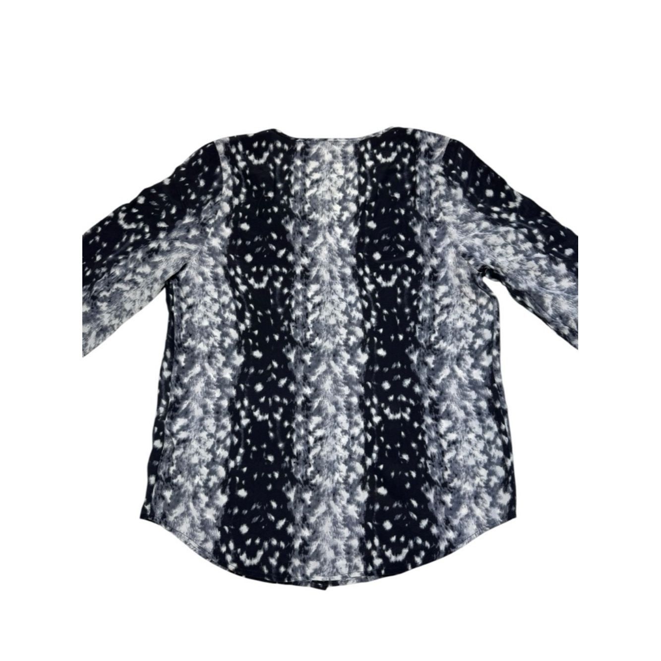 Joie JOIE 100% Silk Snow Owl Animal Print 3/4 Sleeve Blouse Size Size M / US 6-8 / IT 42-44 - 4 Thumbnail