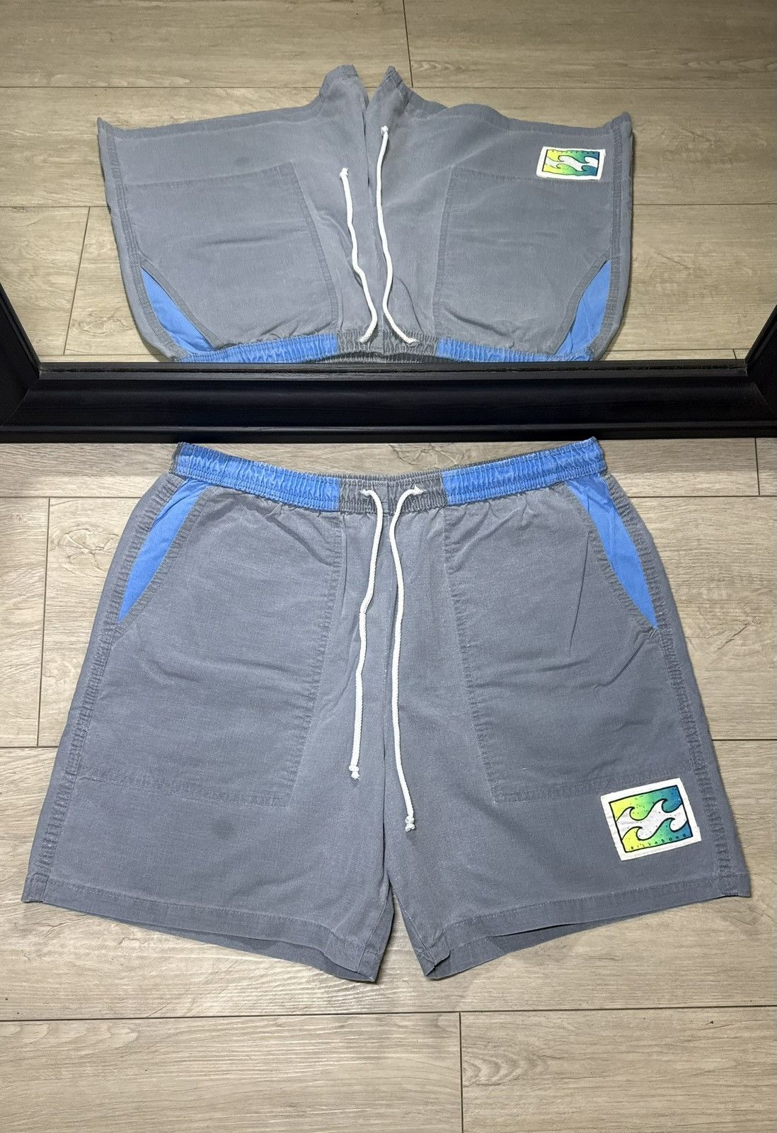 Vintage 1980s Billabong Board Shorts With Wave Logo Patch