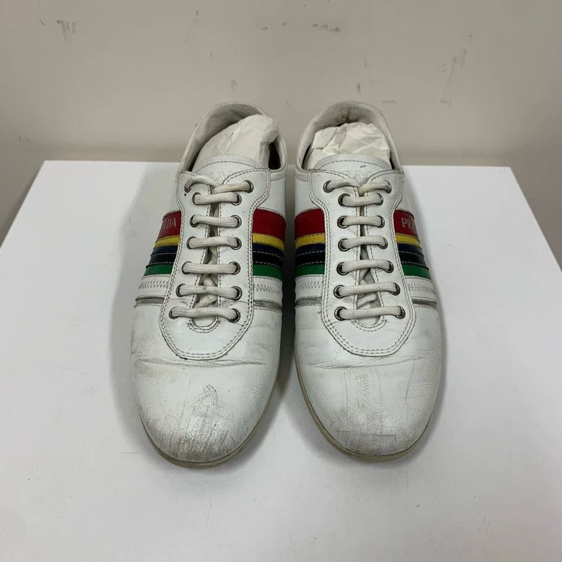 Prada Prada Casual Sneakers with Colorful Stripes -2505 Size US 6 / IT 36 - 2 Thumbnail