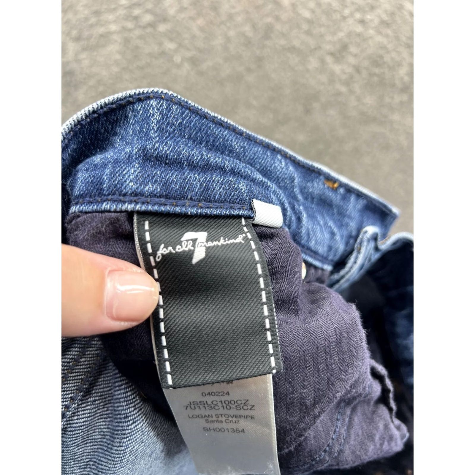 7 For All Mankind 7 For All Mankind Logan Stovepipe Jeans Womens 29 Blue Straight Denim 29x27 Size 29" - 4 Thumbnail