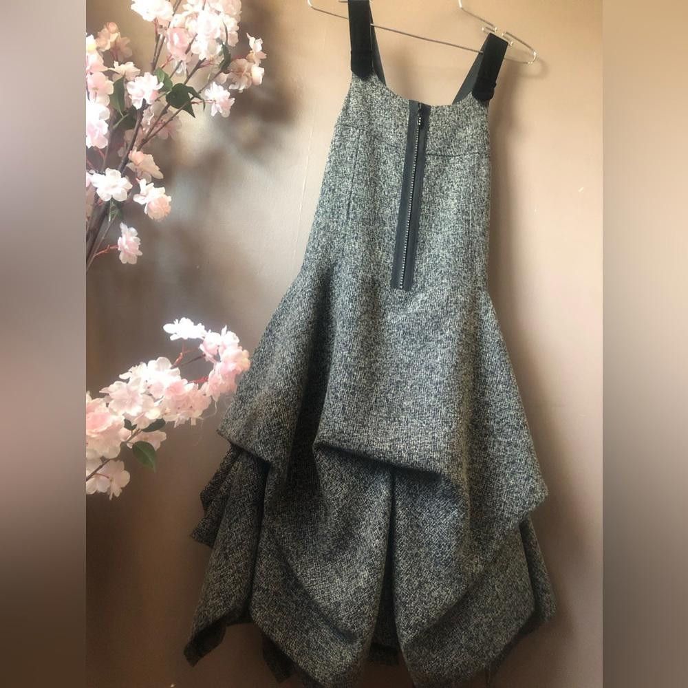 Girls drape ruffle dress. European design.