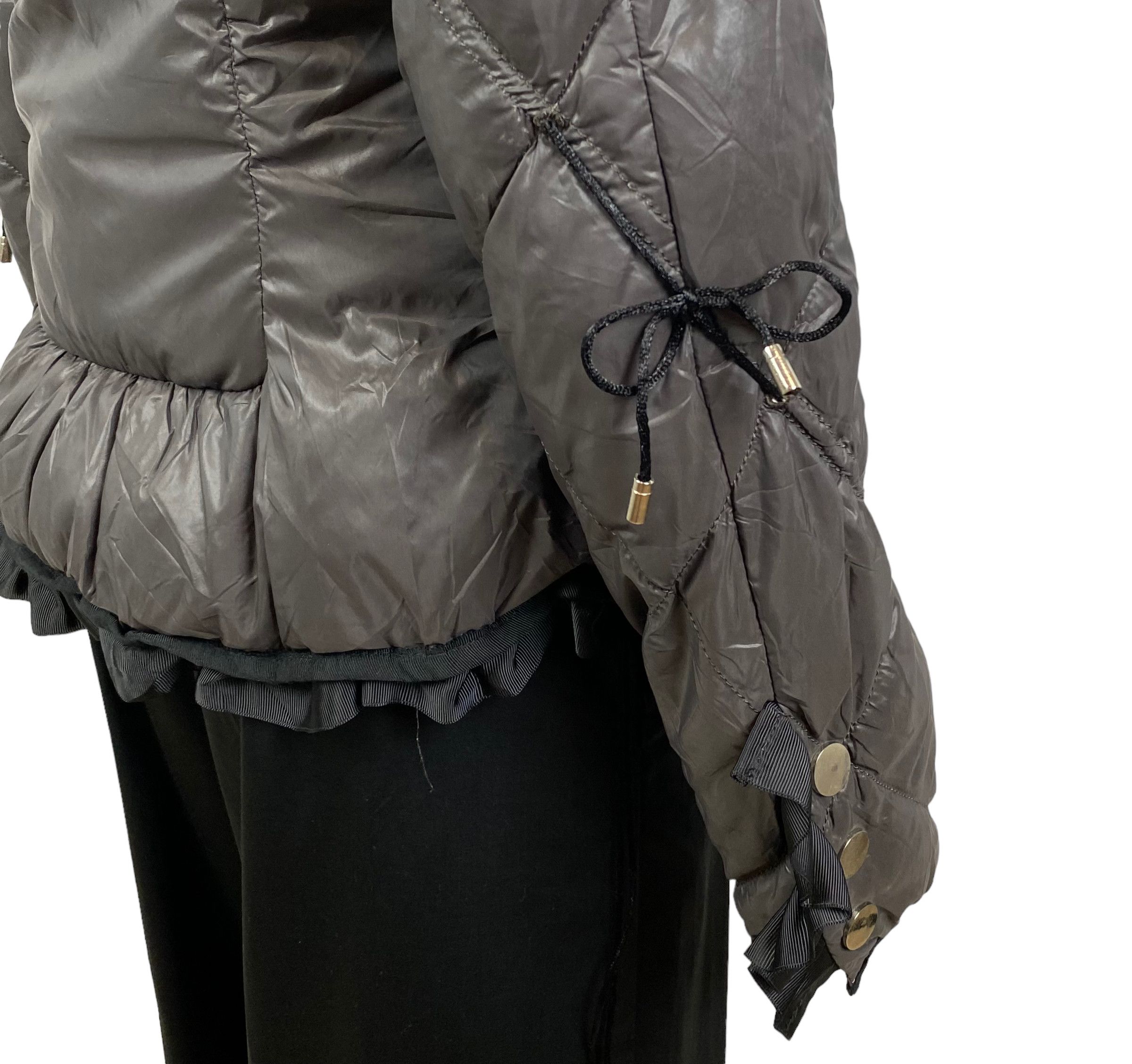 Designer Guxy Qulted Collared Ribbed Down Jacket womens size XS Size XS / US 0-2 / IT 36-38 - 7 Thumbnail