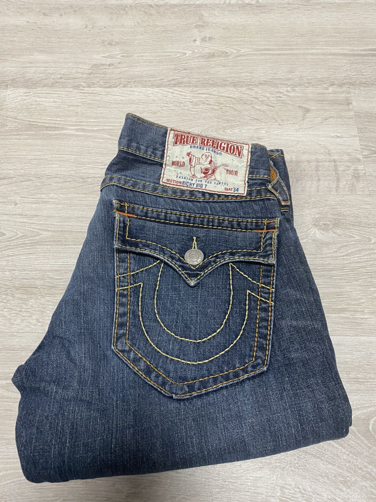 True religion 初期タグ　USA製 Made In Usa × True Religion True Religion Ricky Big QT