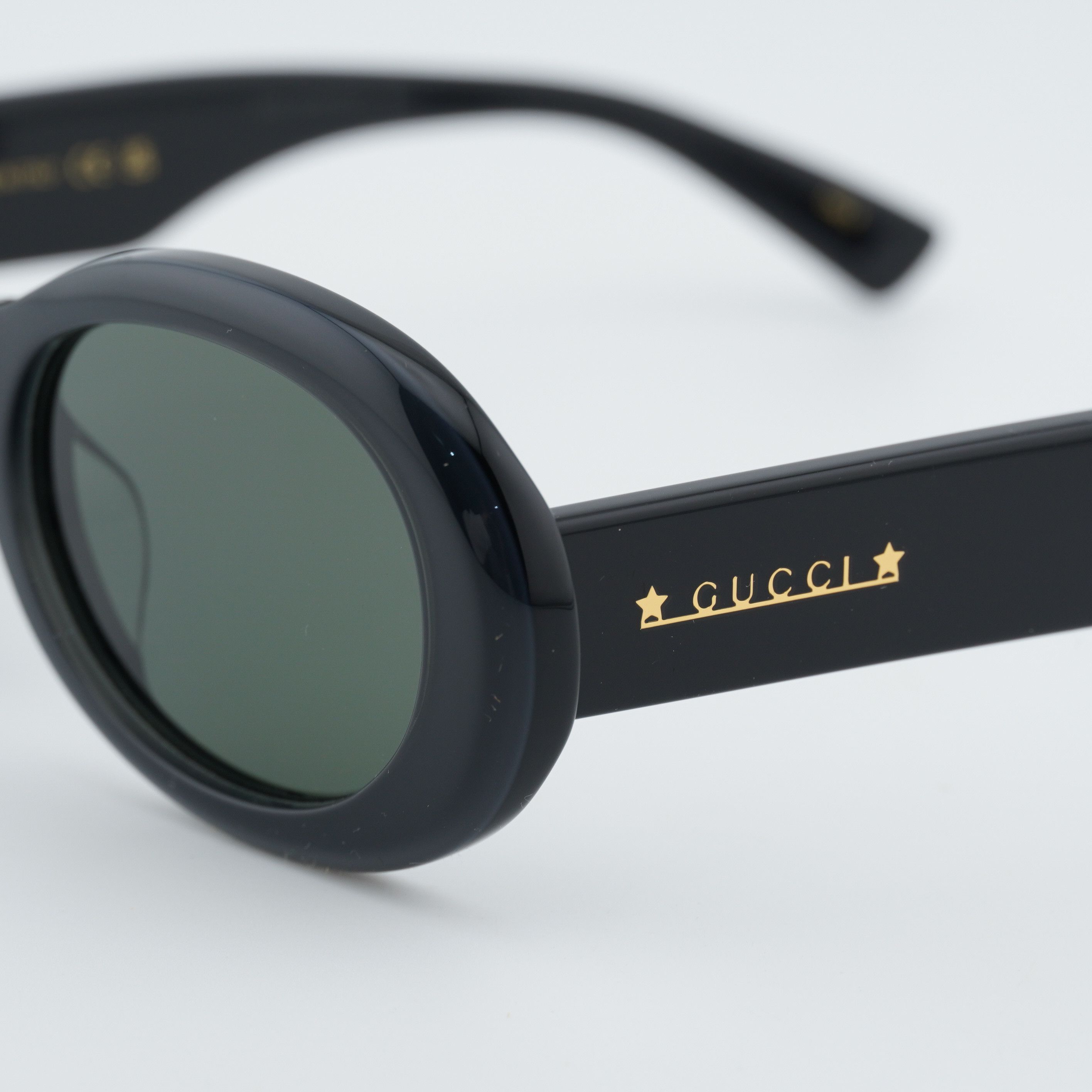 Gucci Gucci GG1587SA 001 Sunglasses Black Oval Frame, Grey Lenses Size ONE SIZE - 2 Thumbnail