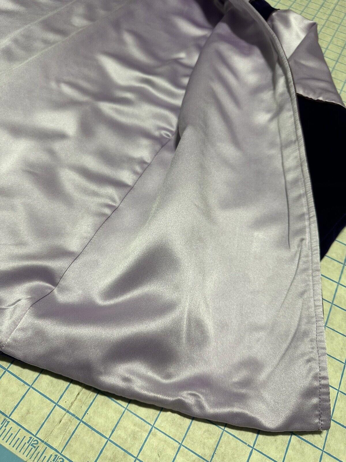 Other Open Boho Jacket Opus 1 100% Cotton OS Purple Satin Floral Size ONE SIZE - 10 Thumbnail