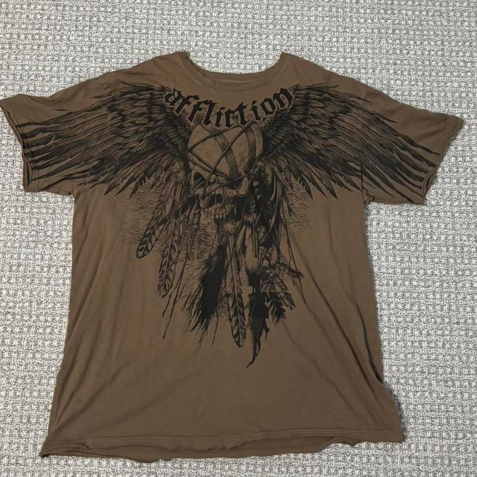 Affliction Crazy y2k affliction skull wings Tee Size US XXL / EU 58 / 5 - 1 Thumbnail