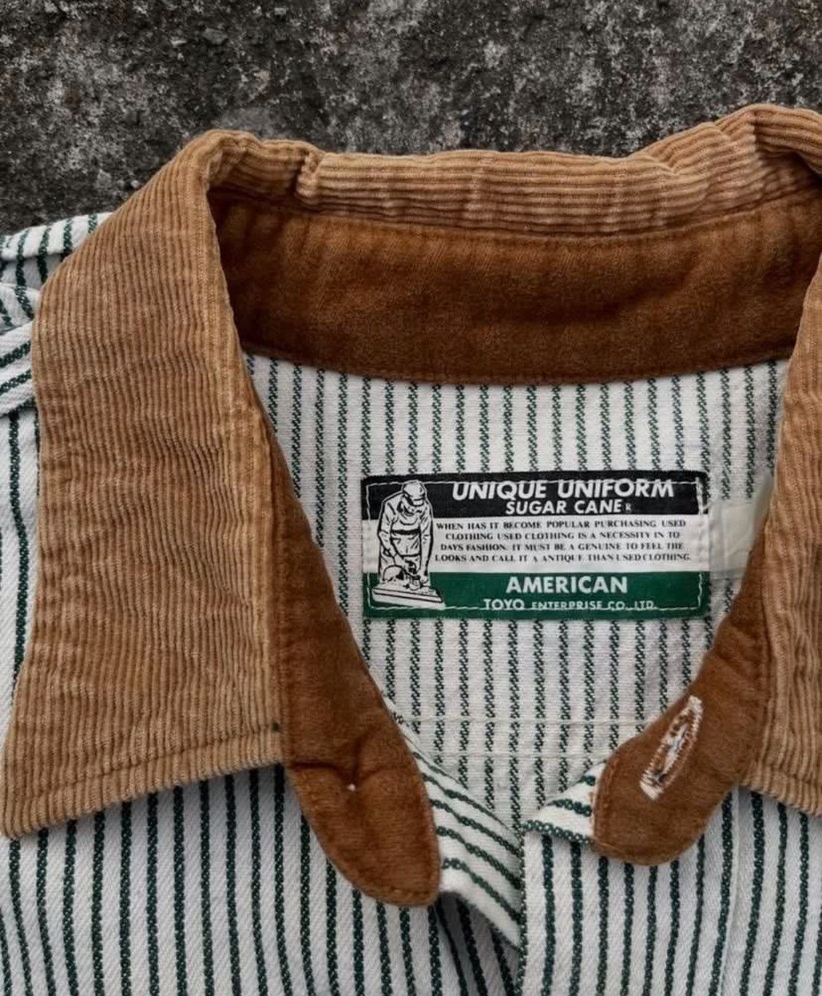 Sugar Cane Sugarcane Stripe Hickory Shirt Size US L / EU 52-54 / 3 - 3 Thumbnail