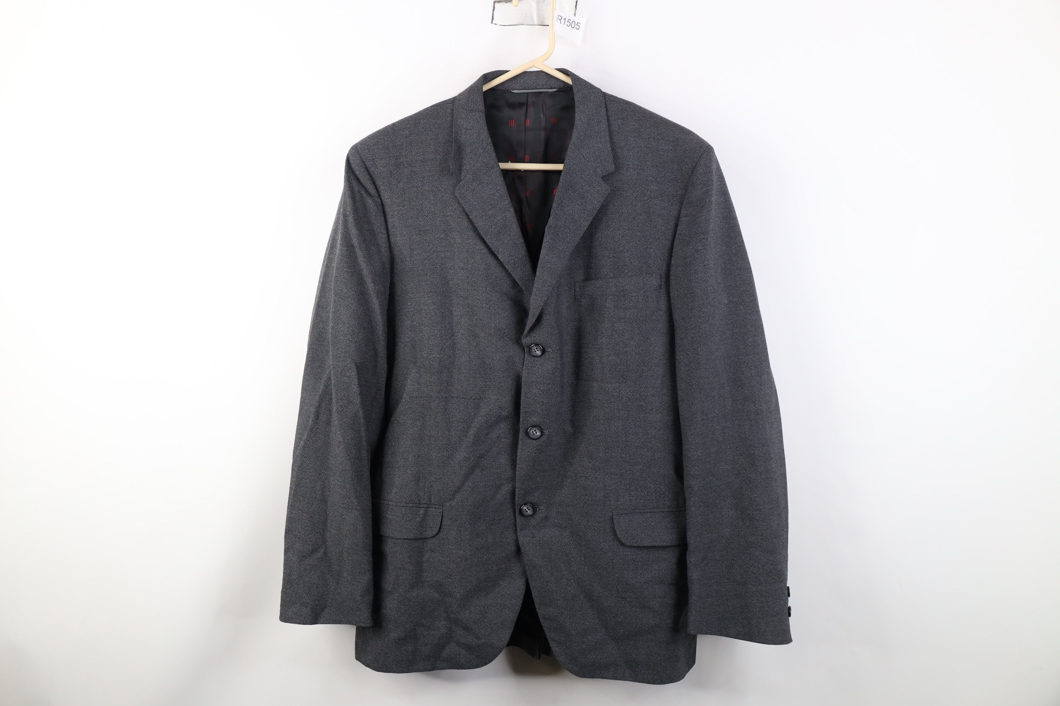 Deadstock Vintage 50s Gabardine Suit Blazer Jacket Gray