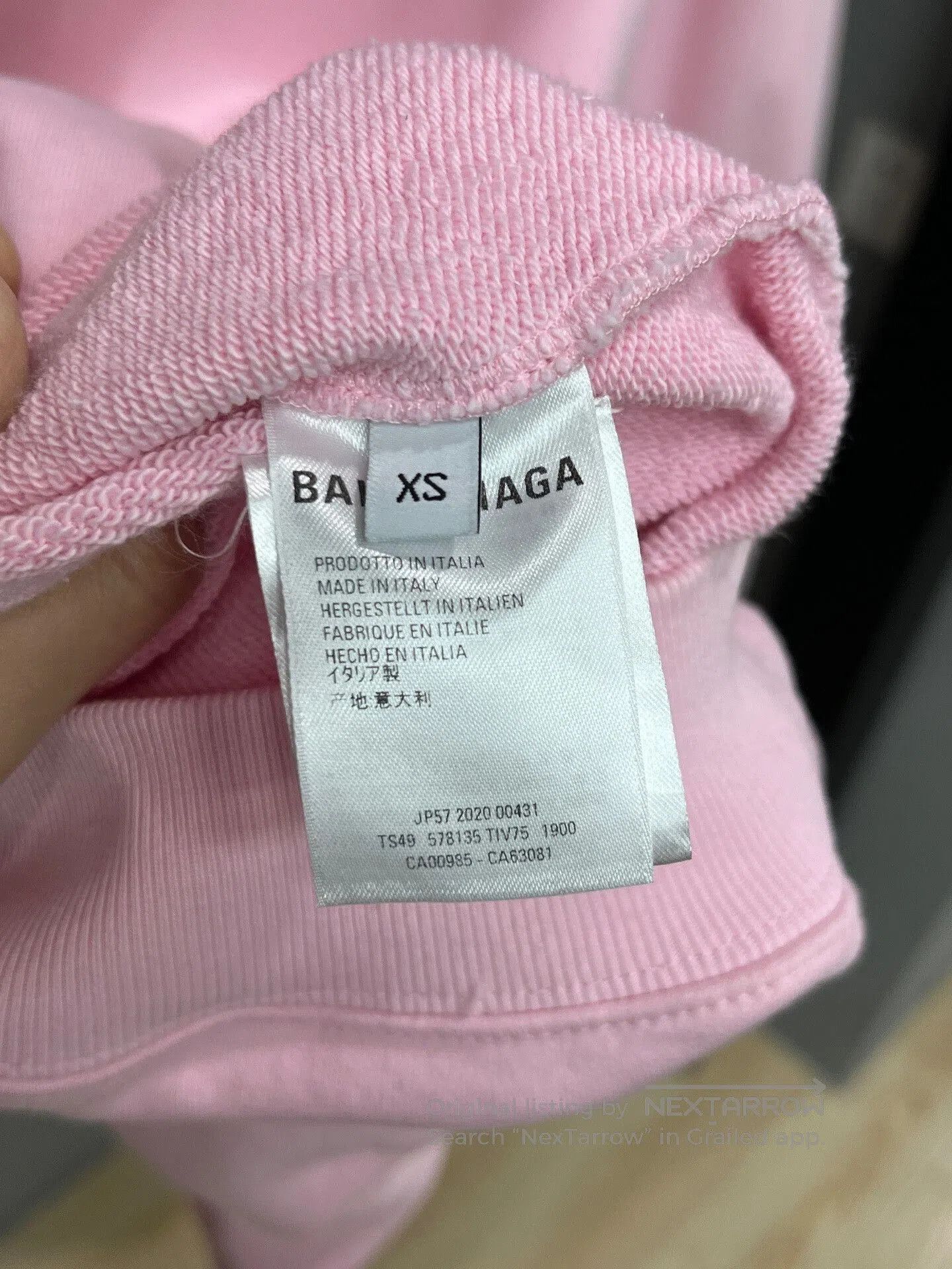 Balenciaga balenciaga pink crew neck hoodie. Size XS / US 0-2 / IT 36-38 - 3 Thumbnail