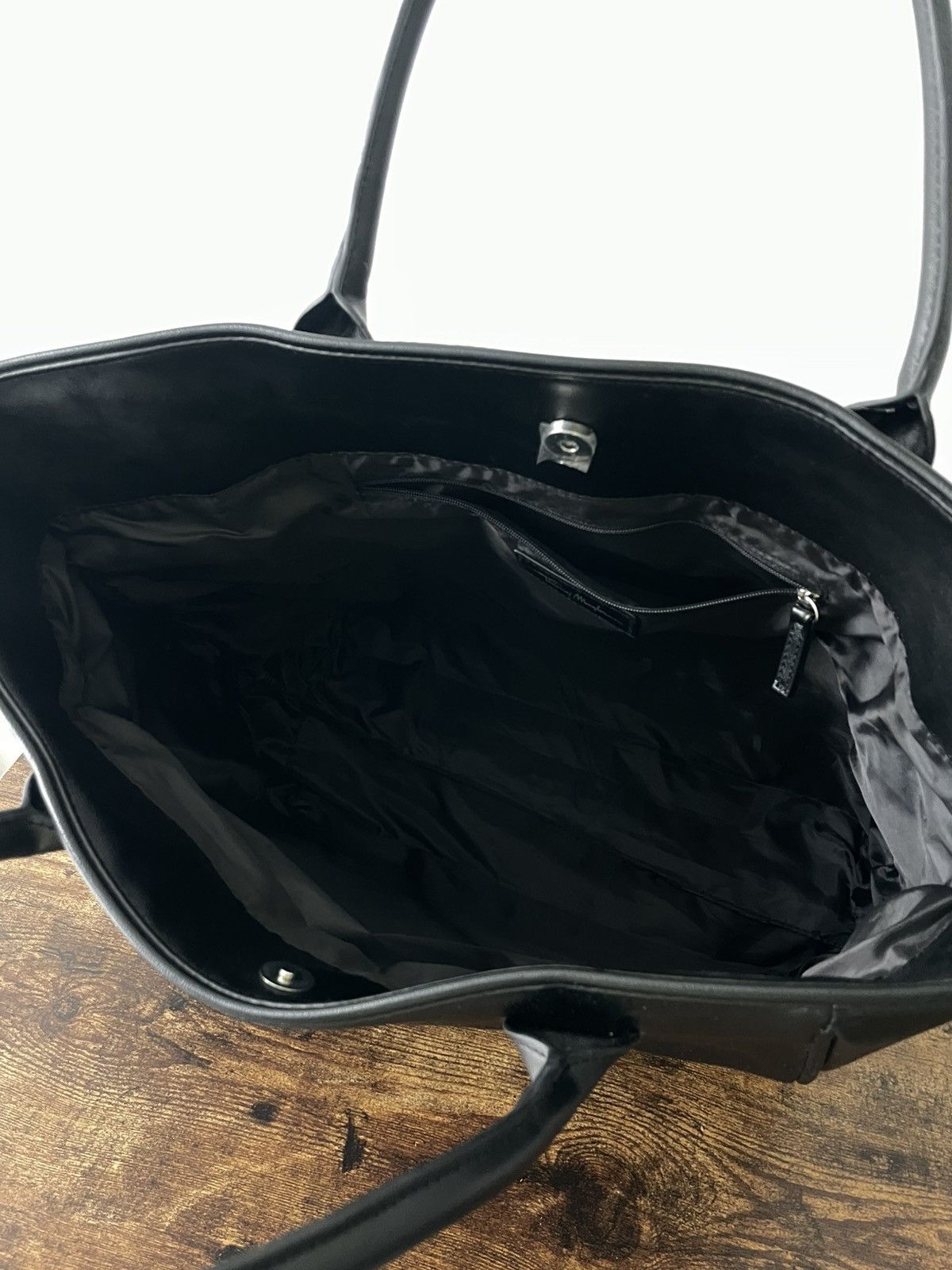 Thierry Mugler Thierry Mugler Leather Black Tote Bag Size ONE SIZE - 10 Thumbnail