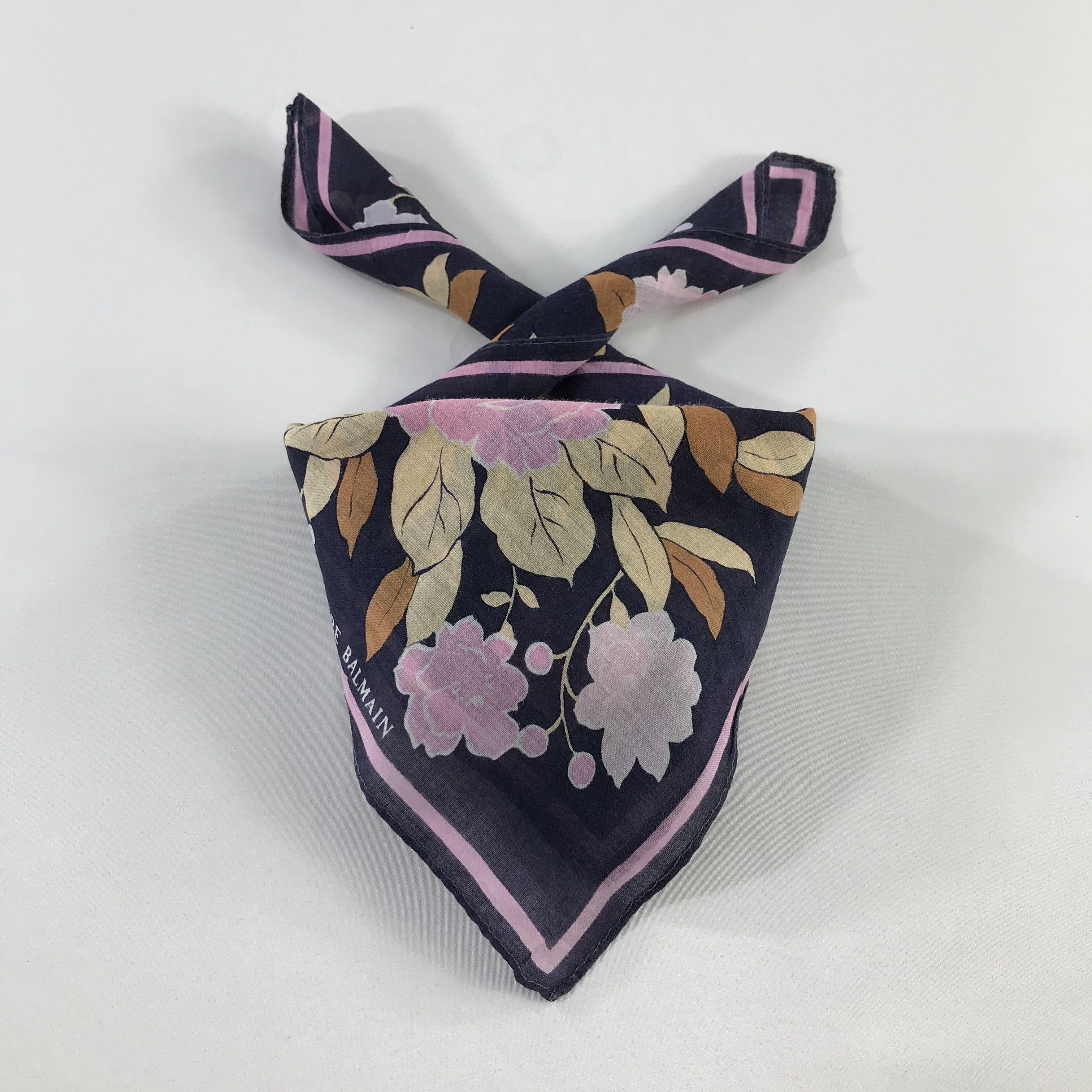 Pierre Balmain × Vintage Pierre Balmain Bandana / Handkerchief / Neckerchief - S968 Size ONE SIZE - 3 Thumbnail