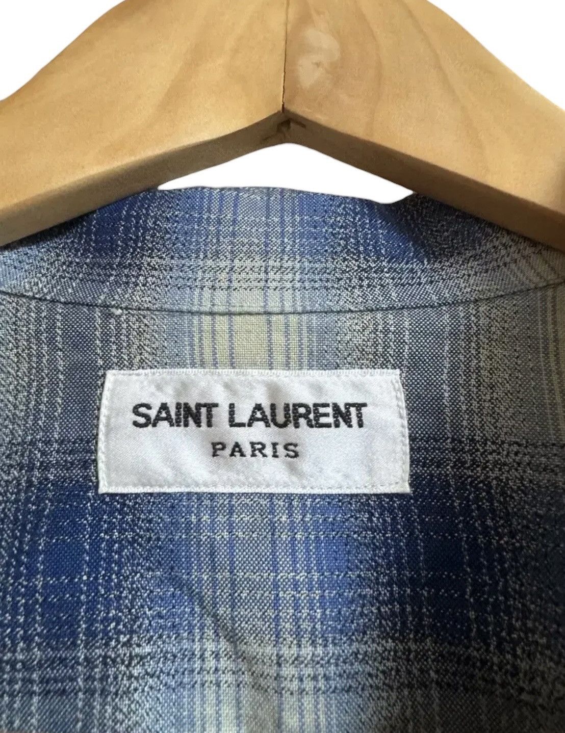 Saint Laurent Paris Saint Laurent Hedi Slimane Flannel Shirt Size US M / EU 48-50 / 2 - 2 Thumbnail
