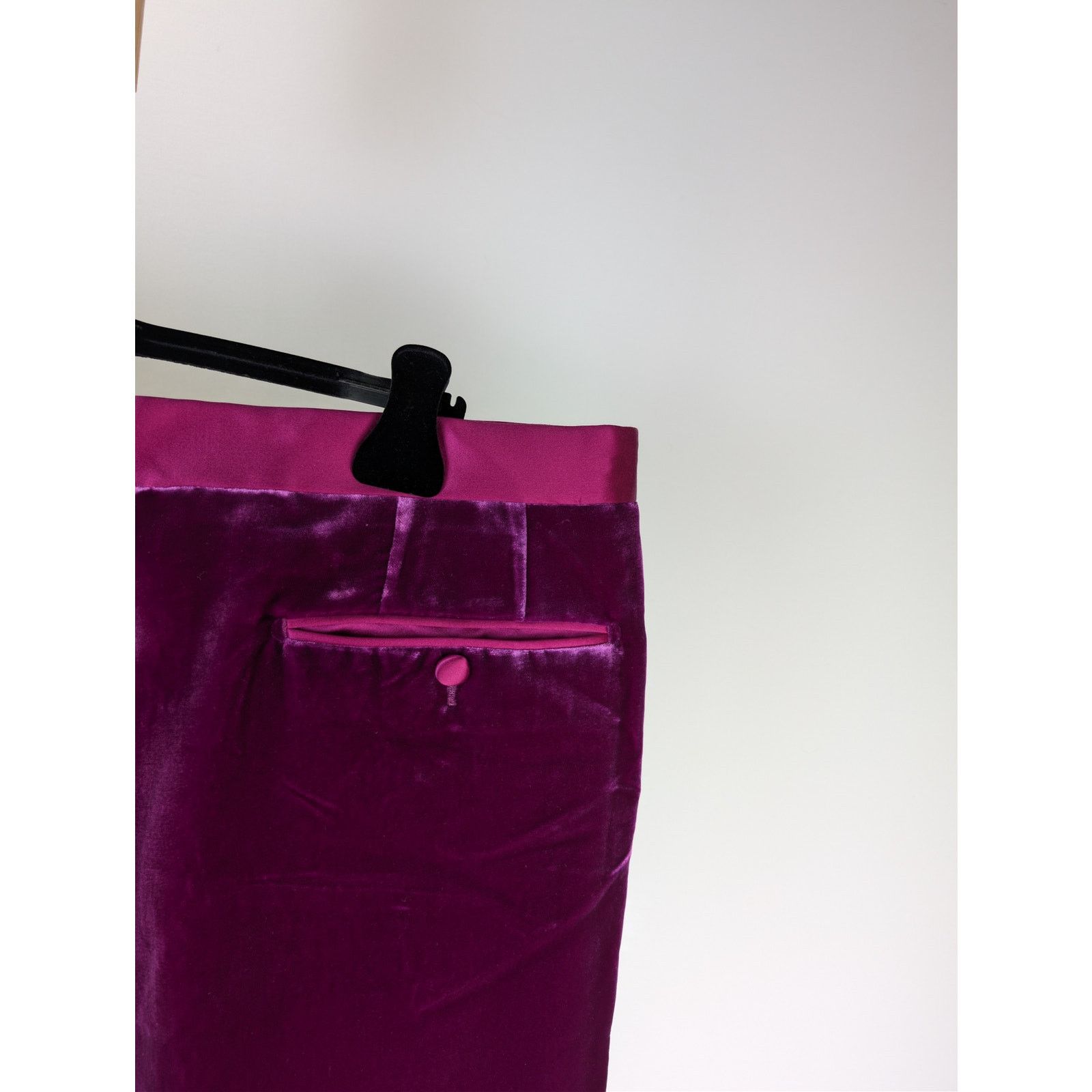 Tom Ford o1rshd1 Slim-Leg Velvet Trousers Pant in Purple Size US 44 / EU 60 - 15 Thumbnail