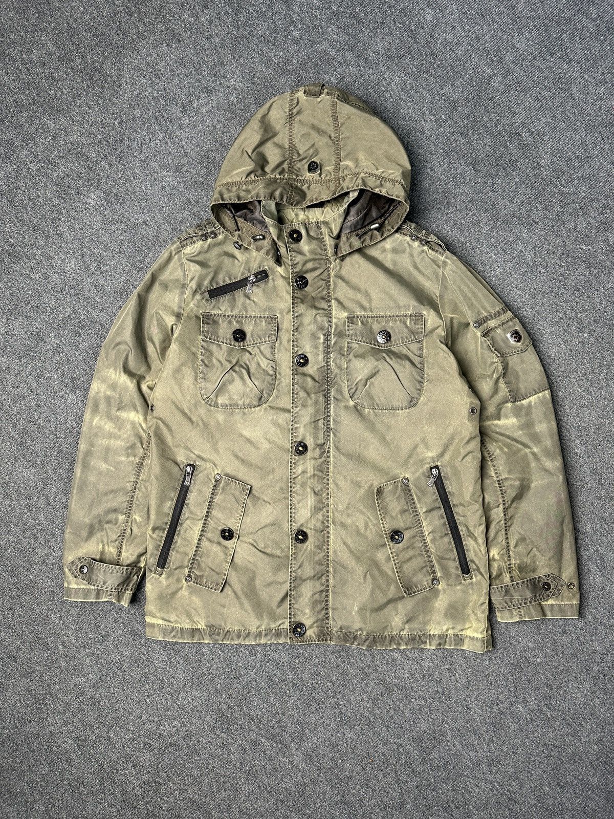 Wellensteyn WELLENSTEYN Retro Men’s Hooded Jacket Olive Field Coat Size US L / EU 52-54 / 3 - 4 Thumbnail