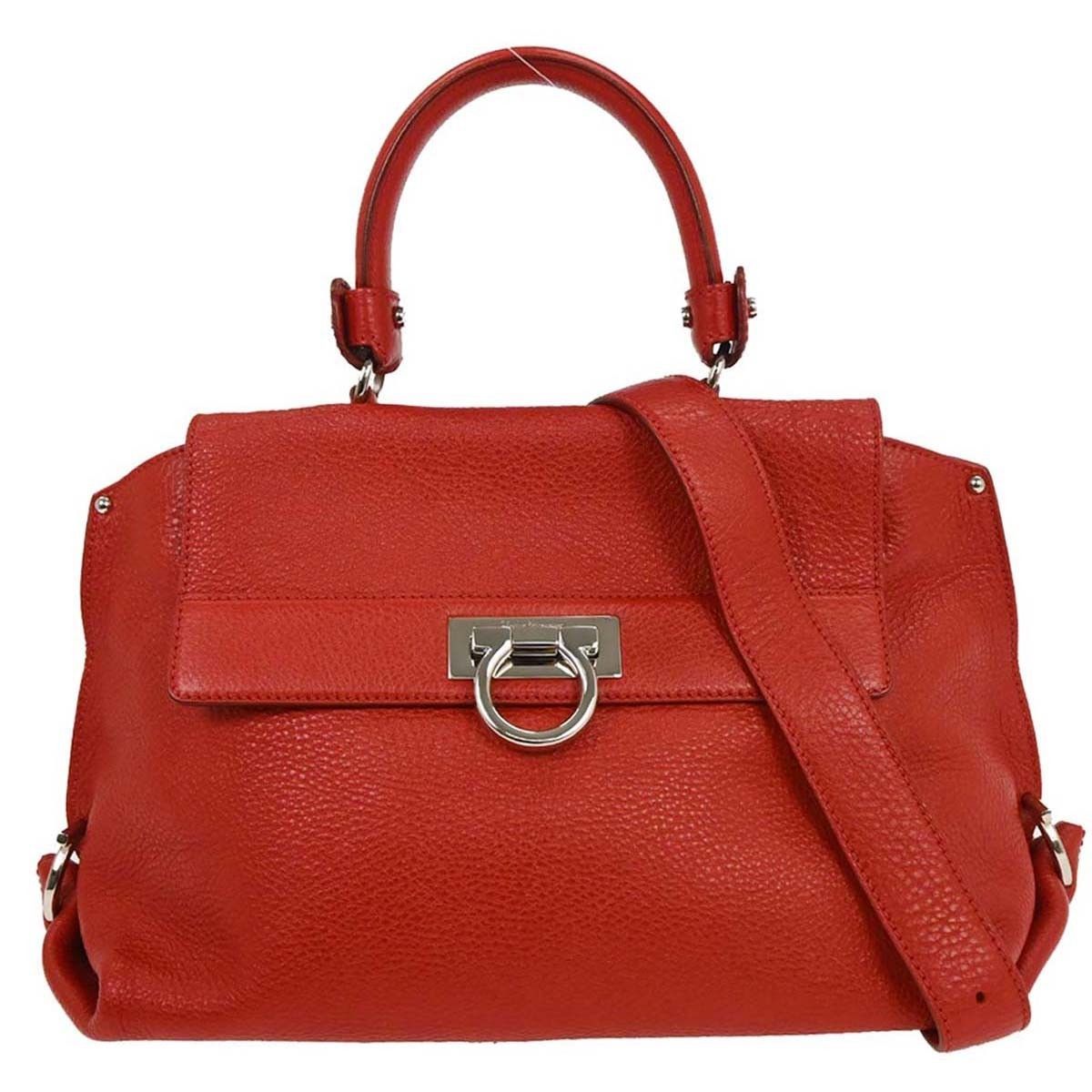 Salvatore Ferragamo Salvatore Ferragamo Sofia Satchel Grainy Leather Size ONE SIZE - 1 Thumbnail