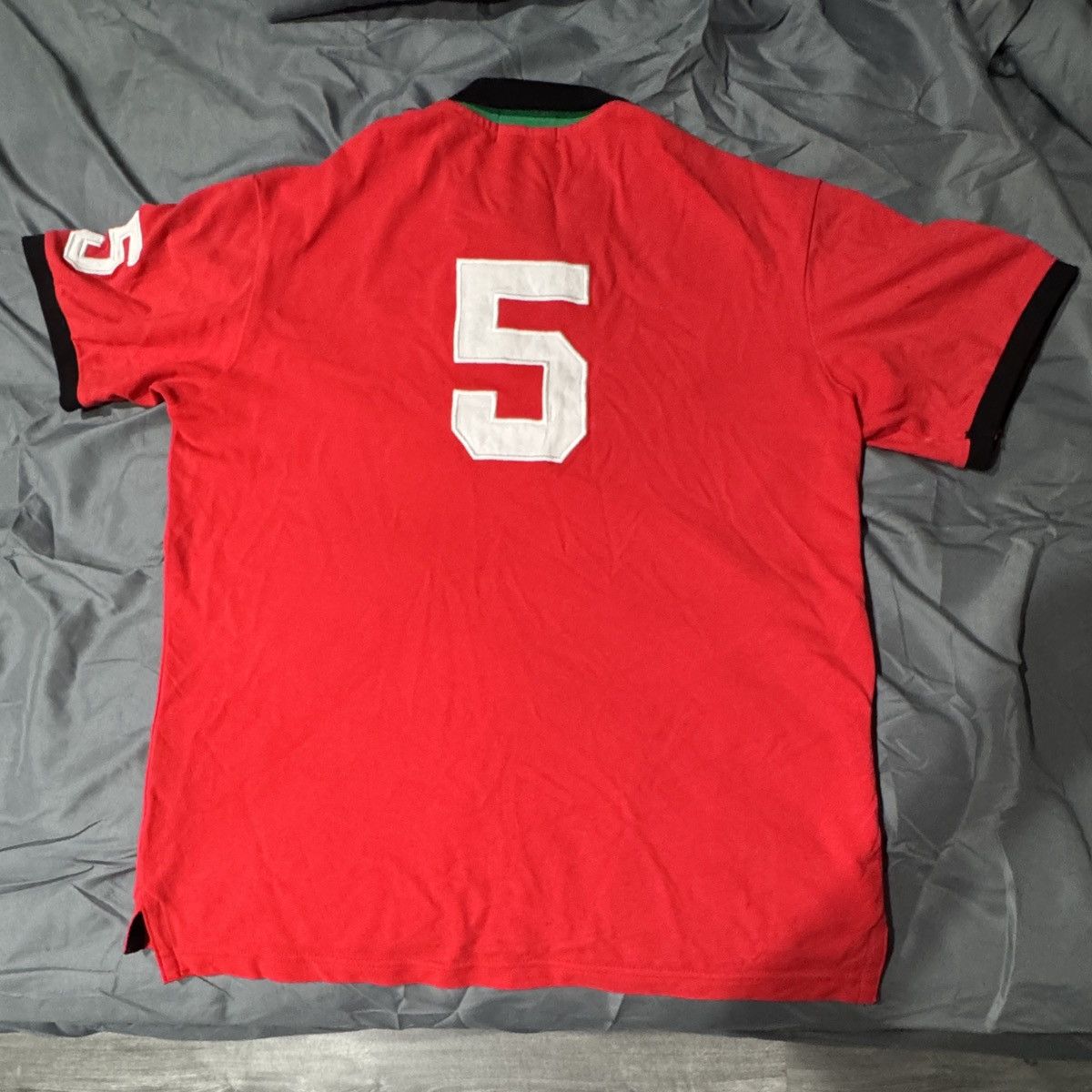 Polo Ralph Lauren Vintage Polo Ralph Lauren Milan Red Black Polo Shirt Size US XL / EU 56 / 4 - 2 Thumbnail