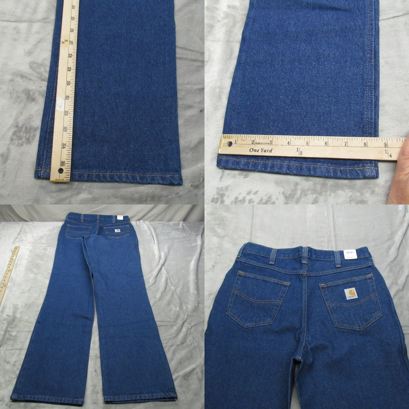 Carhartt Carhartt Jeans Men 32x36 Denim Relaxed Bootcut 5-Pocket solid Blue Cotton Heavy New Size US 32 / EU 48 - 8 Thumbnail