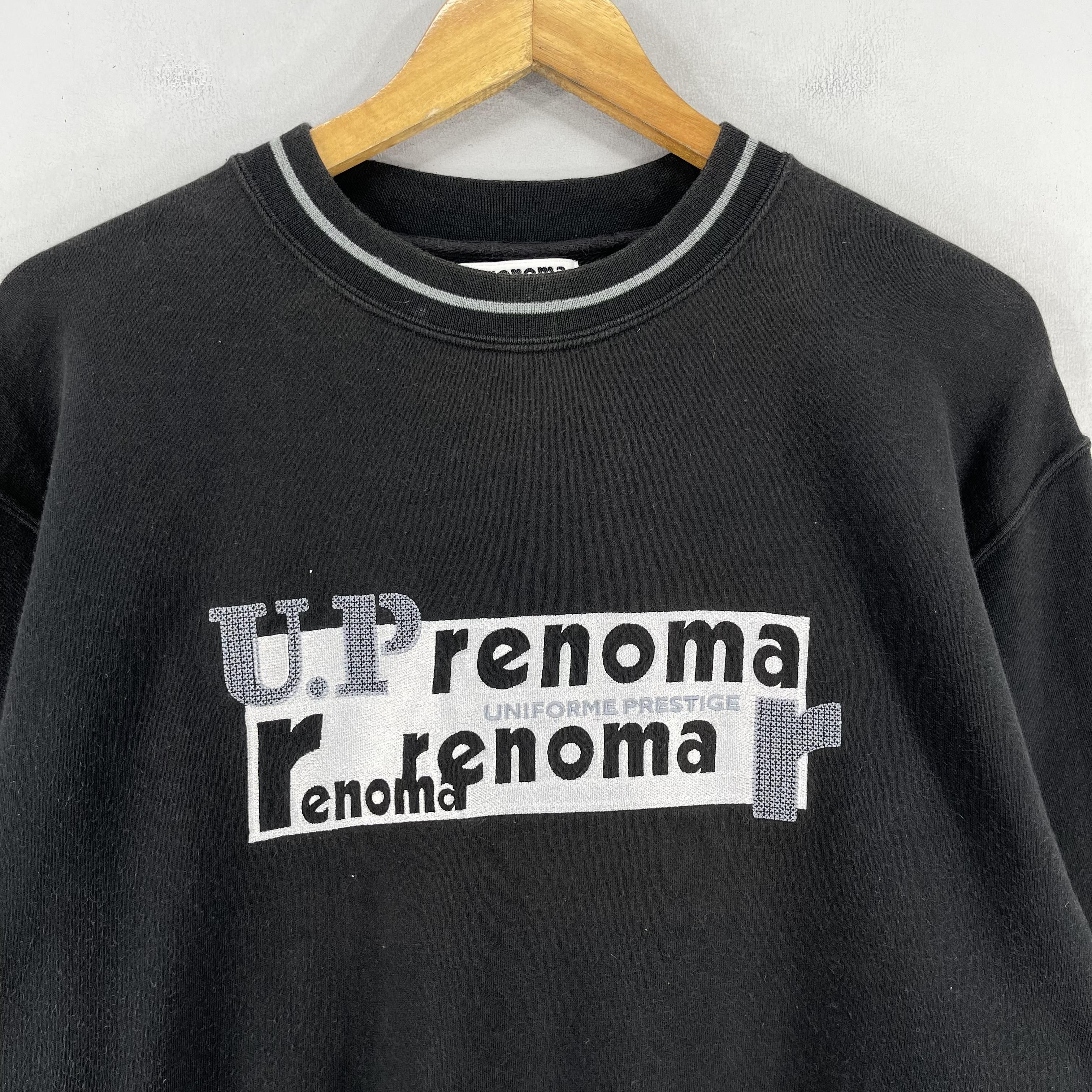 Renoma × Vintage Vintage RENOMA UP Paris Spellout Embroidery Sweatshirt Size US M / EU 48-50 / 2 - 2 Thumbnail