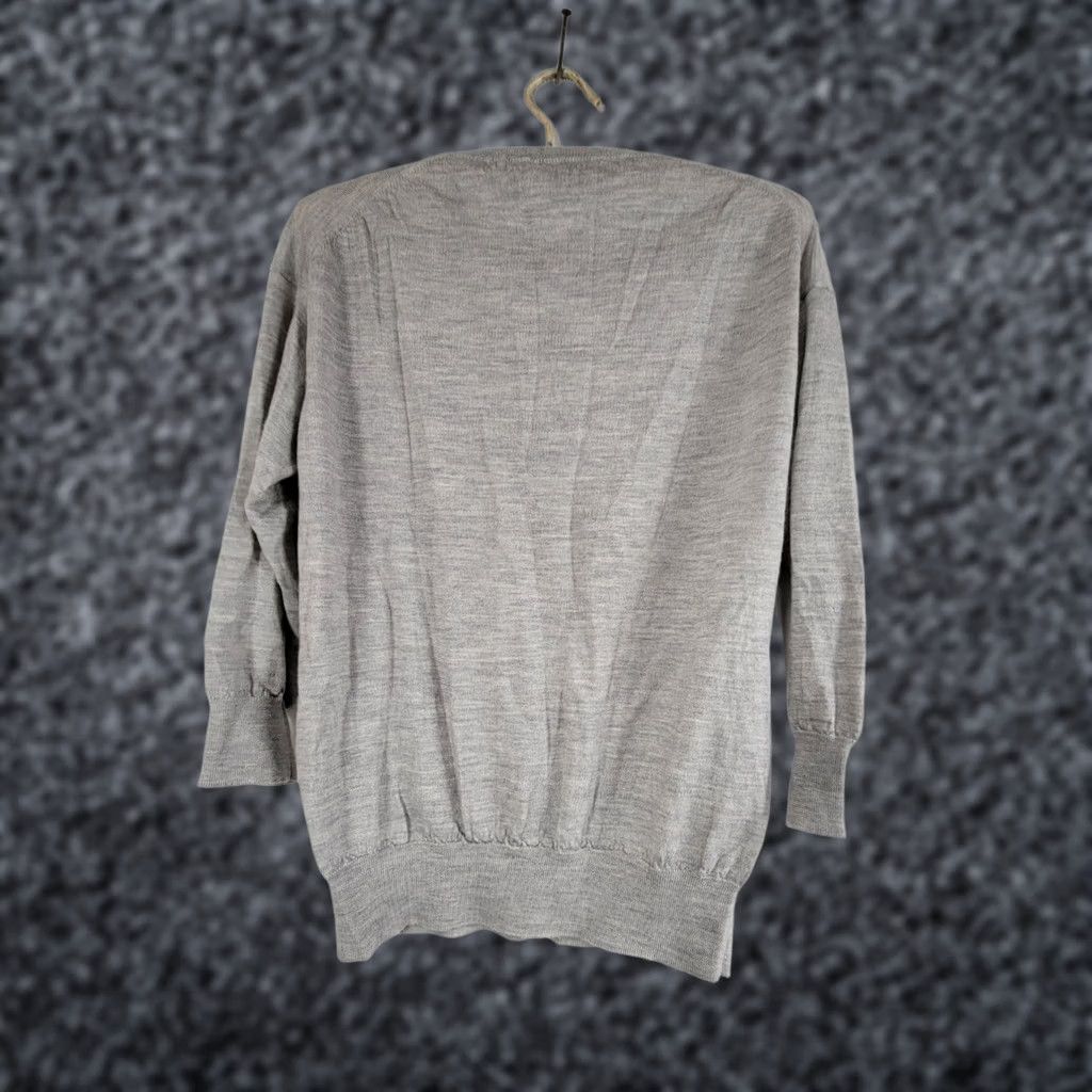 J.Crew J.Crew Women 3/4 Sleeve Crew Neck Tippi Sweater Medium Gray Merino Wool Pullover Size M / US 6-8 / IT 42-44 - 1 Thumbnail