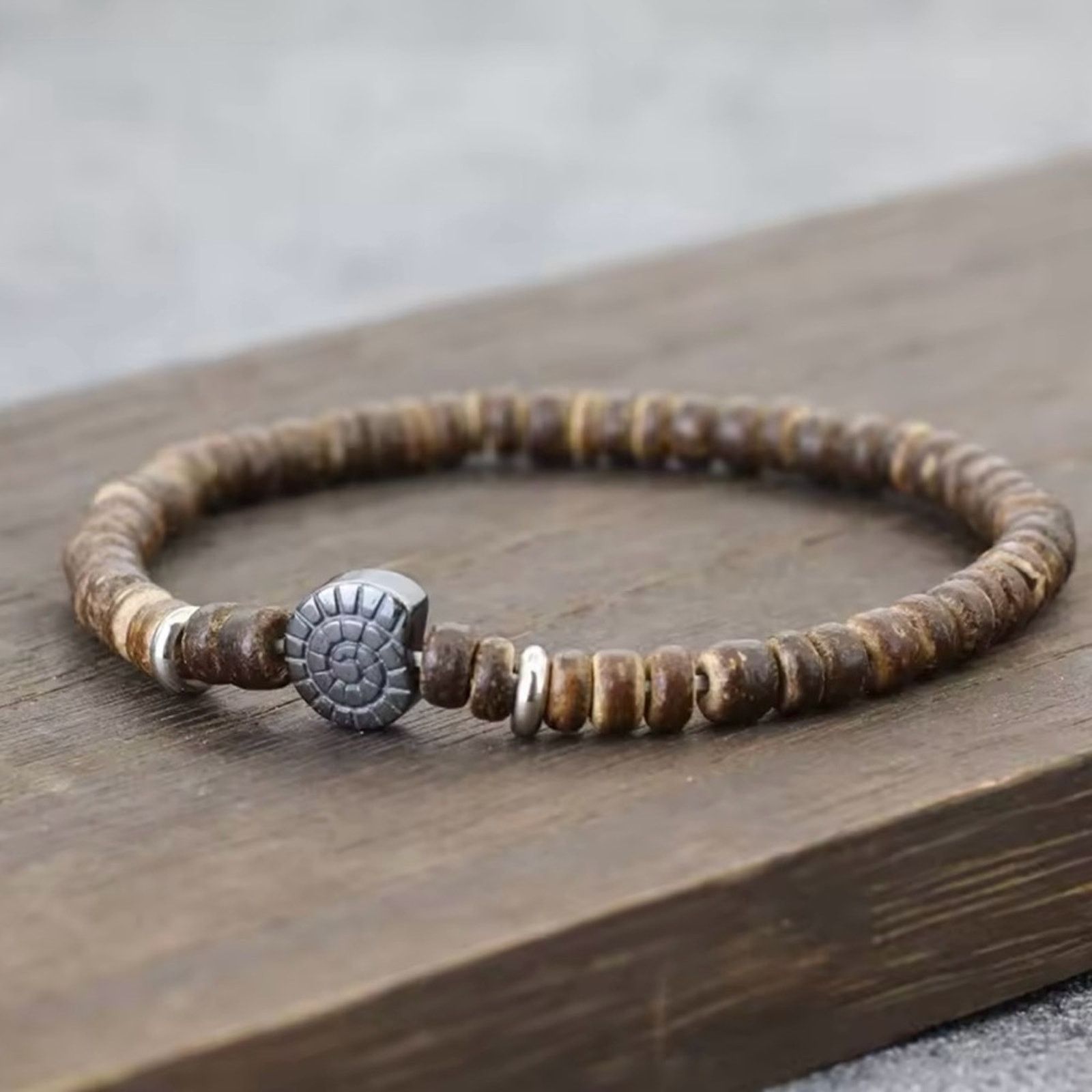 Other Natural Coconut Husk Beads Bracelet For Men Size ONE SIZE - 4 Thumbnail