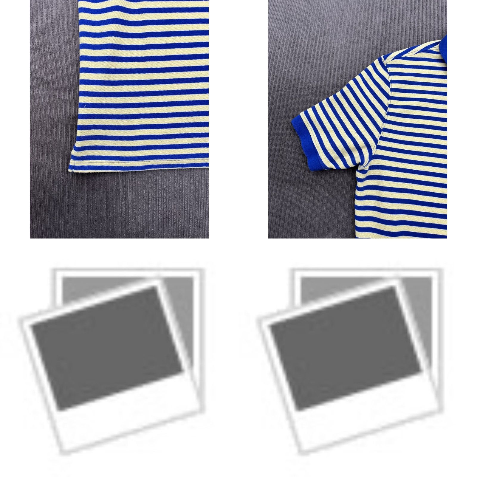 Vintage Saddlebred Polo Shirt Men Large Blue Yellow Striped Cotton Golf Casual Size US L / EU 52-54 / 3 - 8 Thumbnail