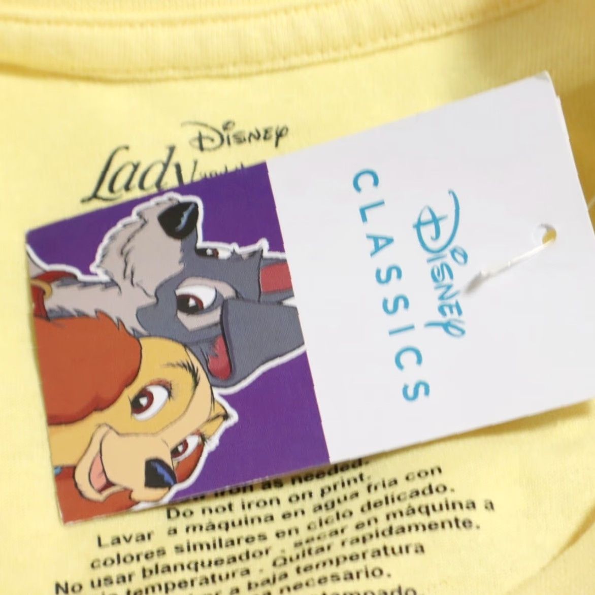 Disney Disney Shirt Yellow Men's S Lady and the Tramp Solid T-Shirt Size US S / EU 44-46 / 1 - 6 Thumbnail