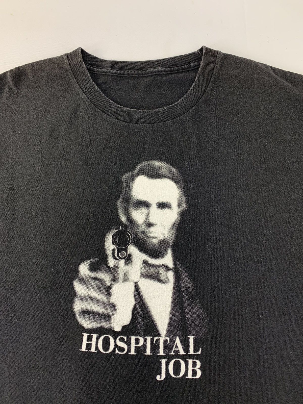 Other Hospital Job Abraham Lincoln President US Black Printed Tee Size US L / EU 52-54 / 3 - 3 Thumbnail