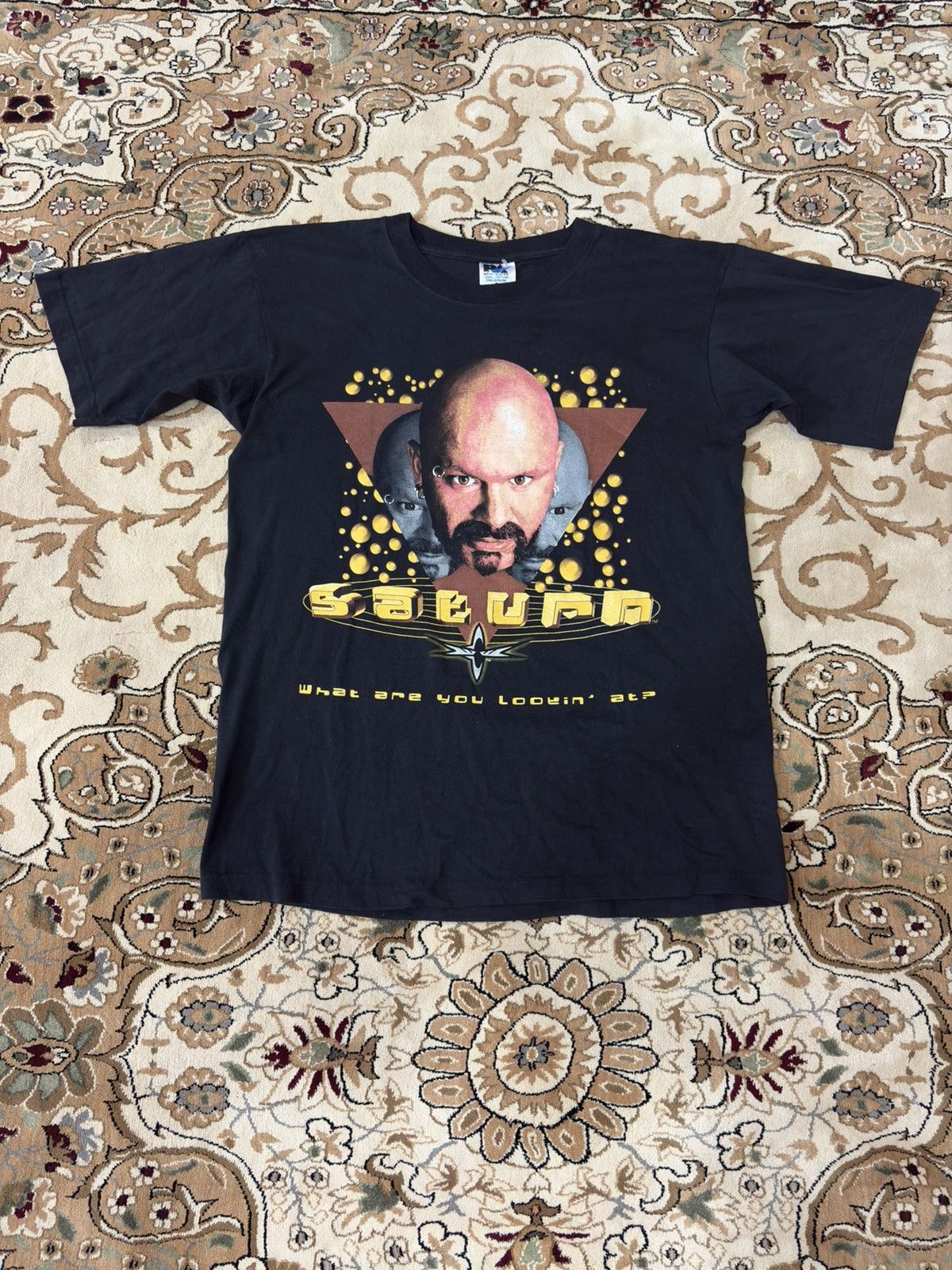 Vintage Vintage 90s Perry Saturn Wrestling WWE WCW T Shirt Size US L / EU 52-54 / 3 - 1 Thumbnail