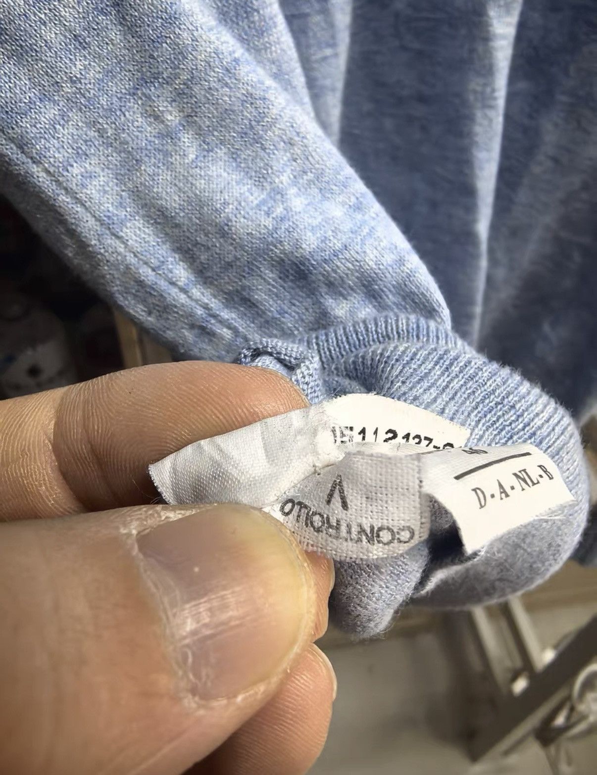 Brunello Cucinelli Brunello Cucinelli Blue-Grey Round Neck Long-Sleeve Knitwear Size US S / EU 44-46 / 1 - 7 Thumbnail