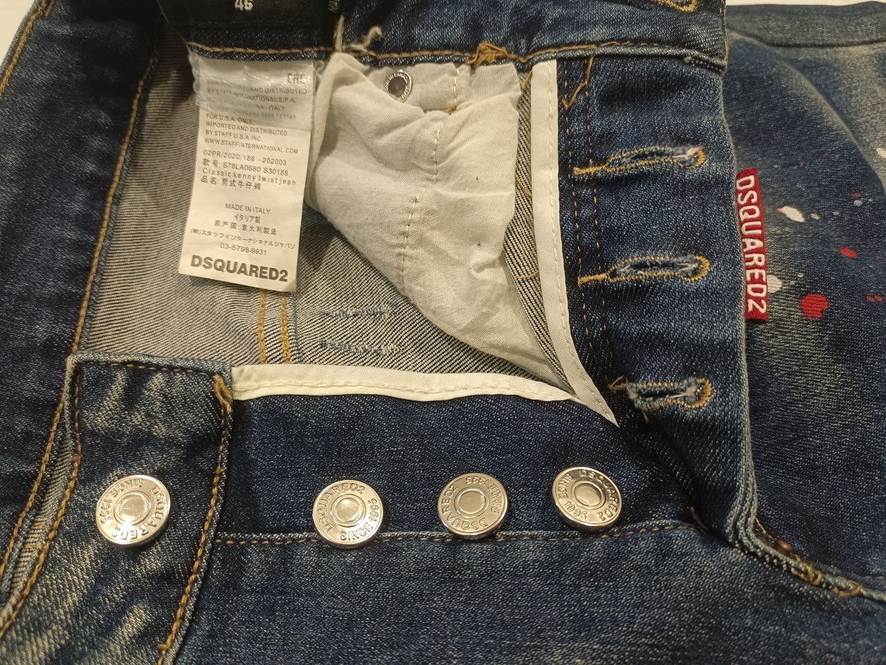 Dsquared2 Dsquared2 Classic Kenny Twist Distressed Paint Splatter Size US 30 / EU 46 - 9 Thumbnail